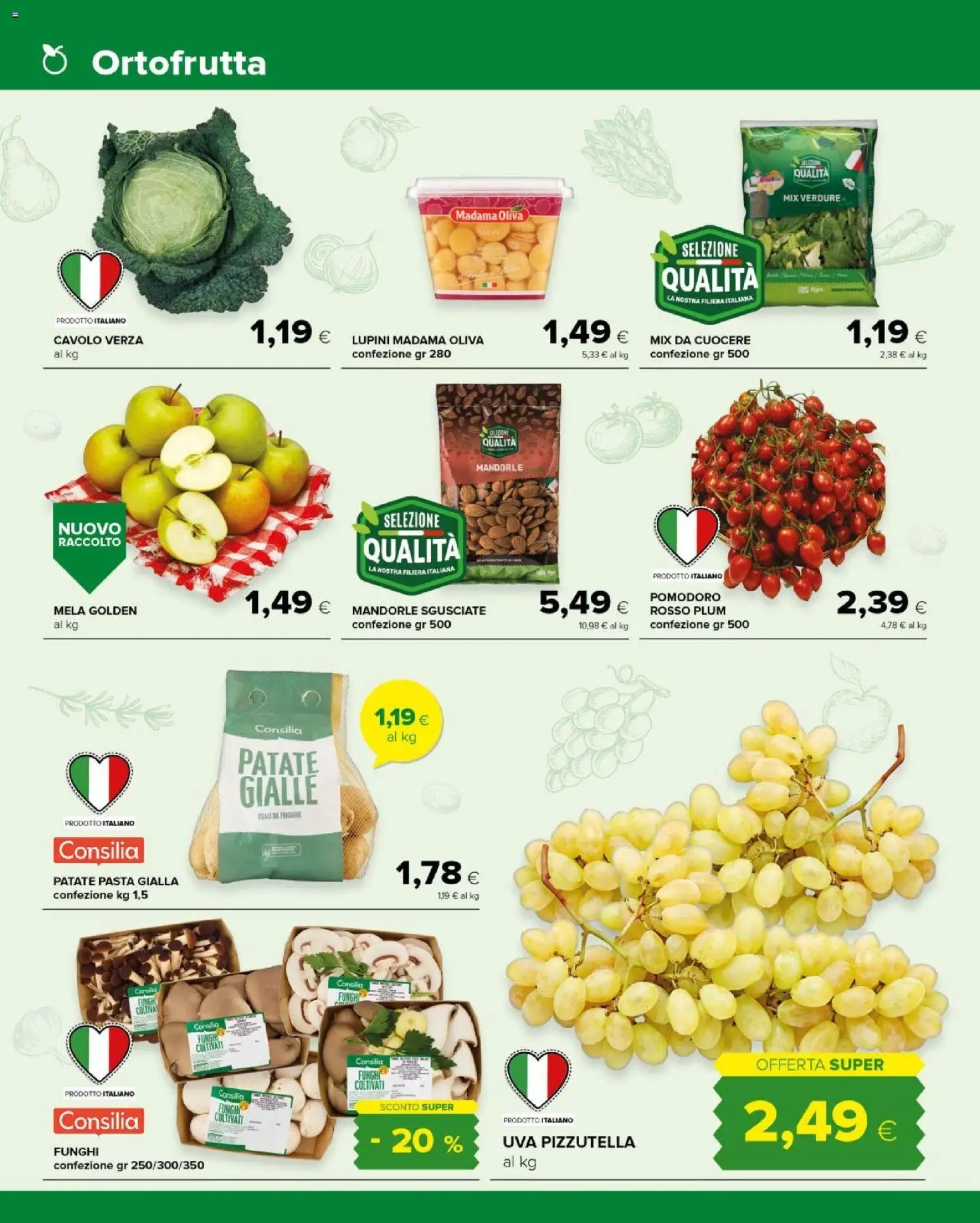 Volantino Tigre del 30/09/2026 | Pagina: 2 | Prodotti: Pomodoro, Pasta, Cavolo, Uva