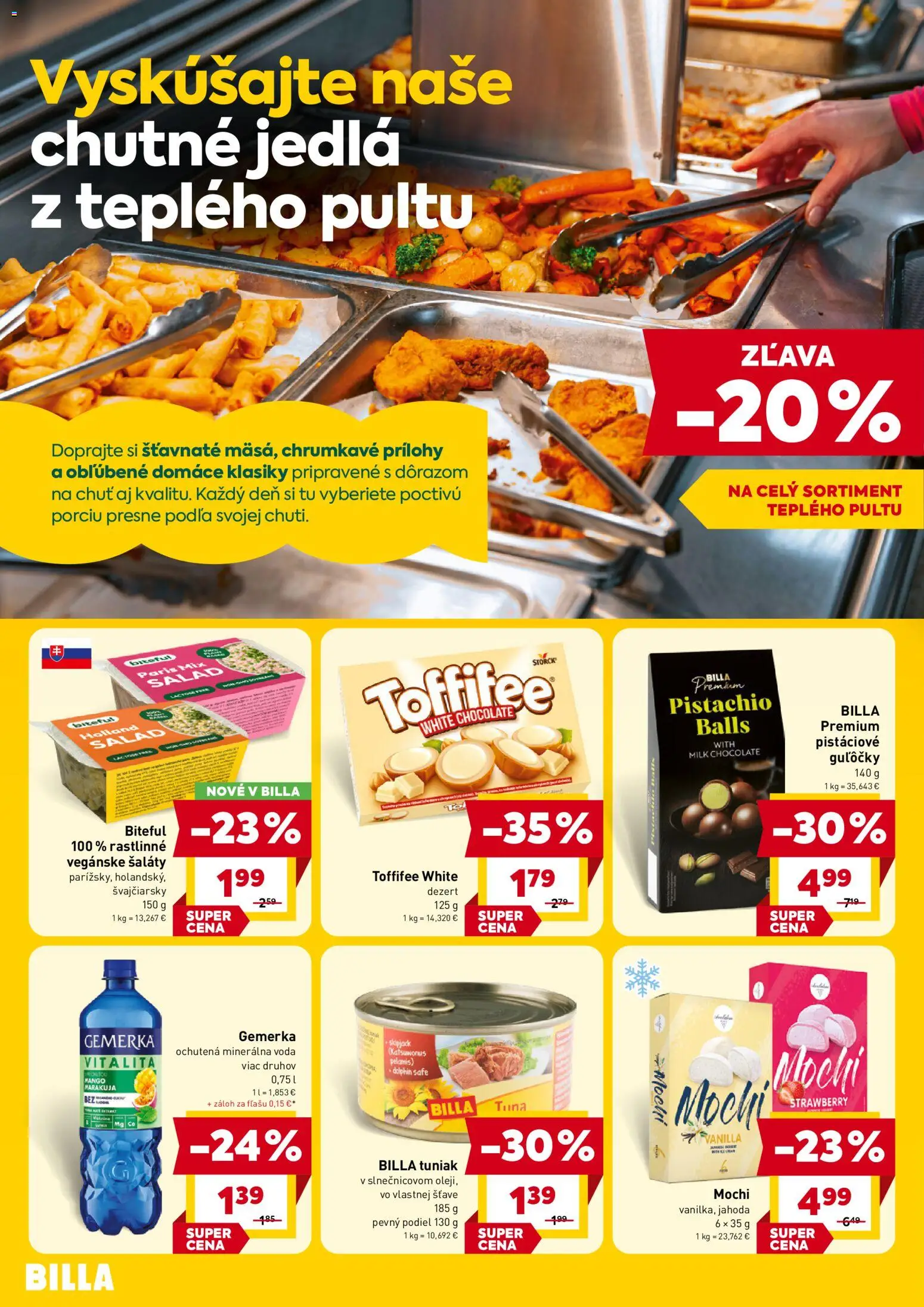 Nové Billa akcie – leták je platný od 17.06.2026 | Strana: 2 | Produkty: Tuniak, Toffifee, Voda, Minerálna voda