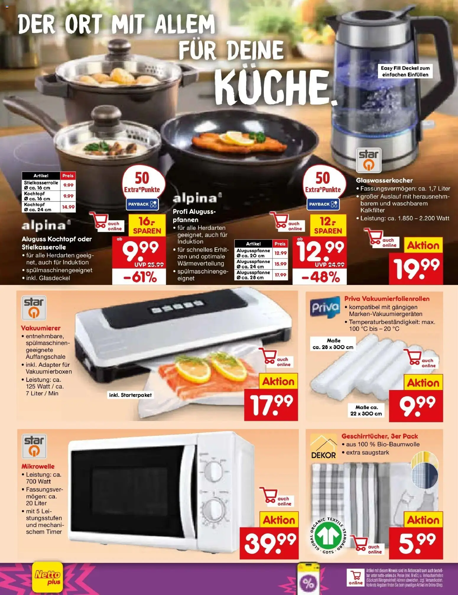 Netto Marken-Discount Prospekt Bad Friedrichshall	 – gültig ab 17.05.2026 | Seite: 16 | Produkte: Adapter, Mikrowelle, Vakuumierer, Küche
