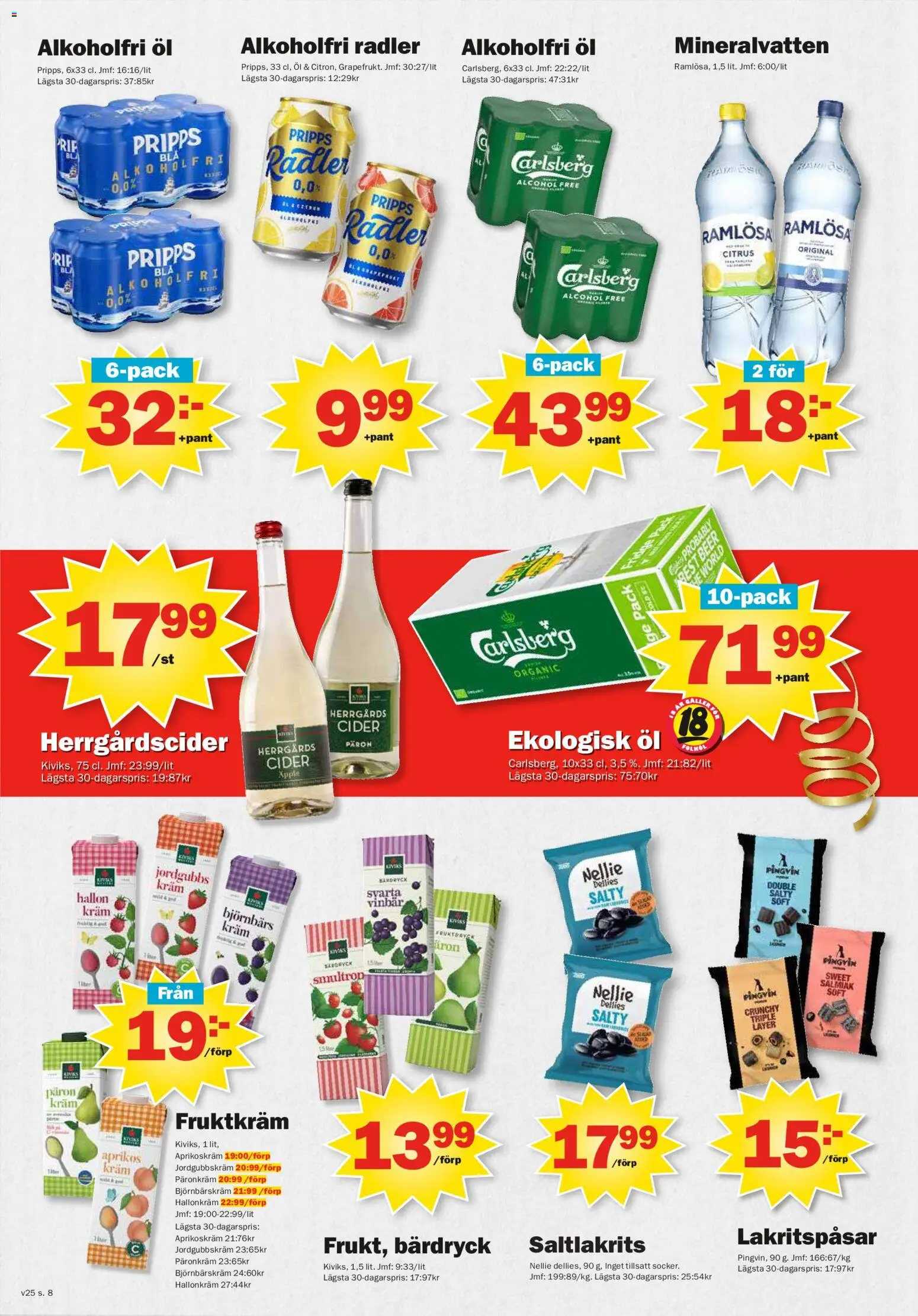 Pekås reklamblad aktuell från 15.06.2026 | Sida: 8 | Produkter: Galler, Cider, Kräm, Citron