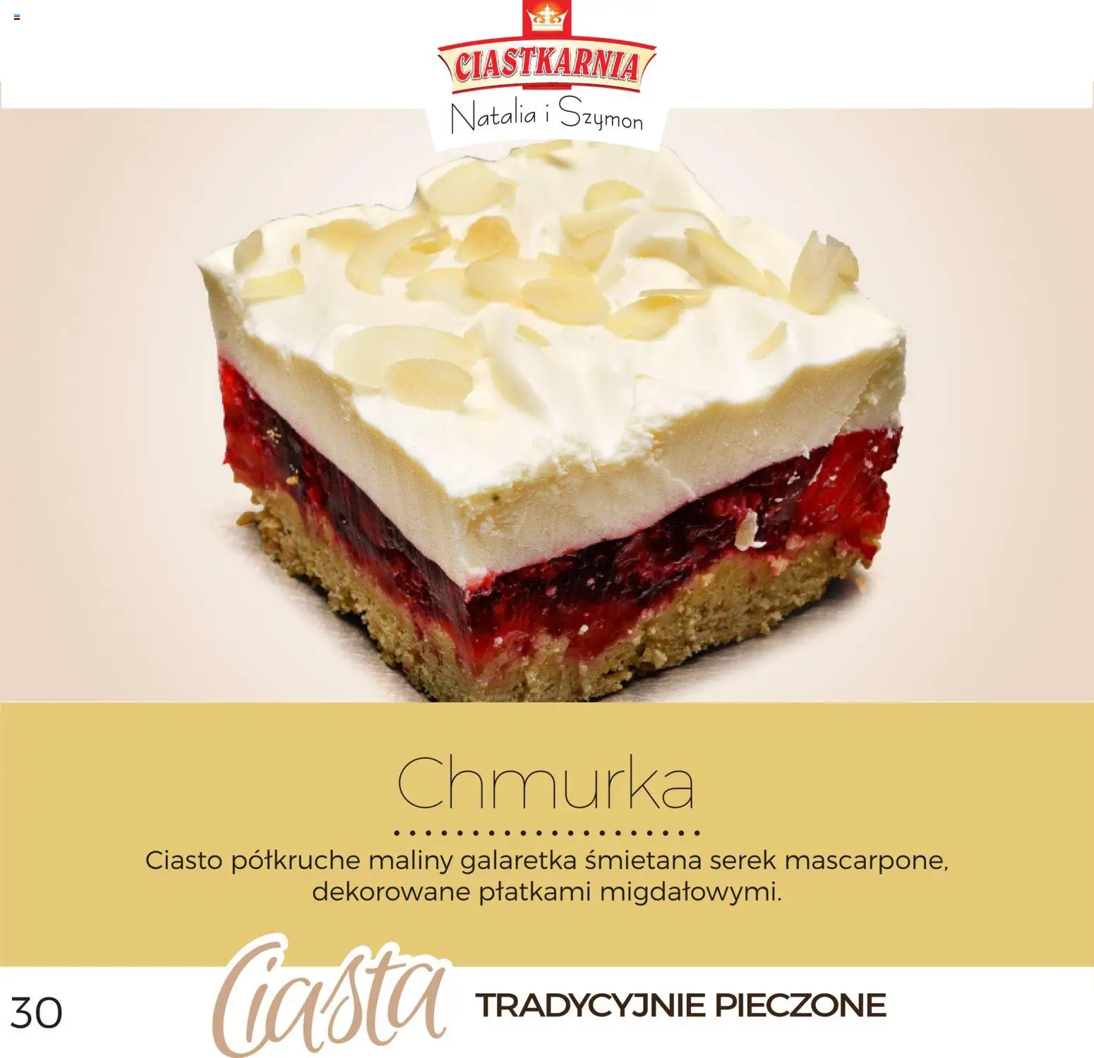 Topaz Gazetka - Ciasta od 01.12.2025 | Strona: 30 | Produkty: Ciasto, Śmietana