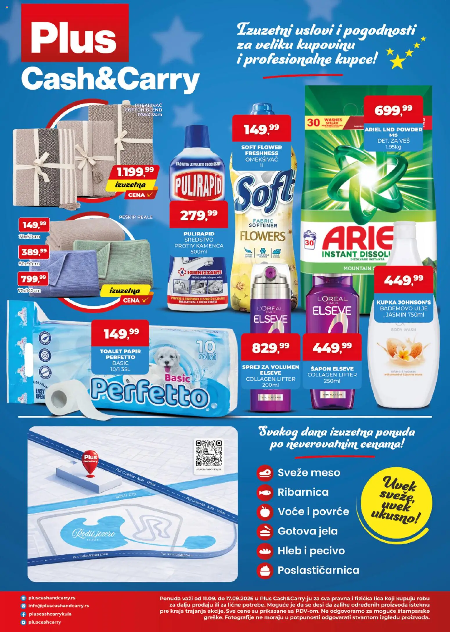 Plus Cash & Carry katalog - važi od 11.09.2026 | Strana: 4 | Proizvode: Ariel, Meso, Hleb, Povrće