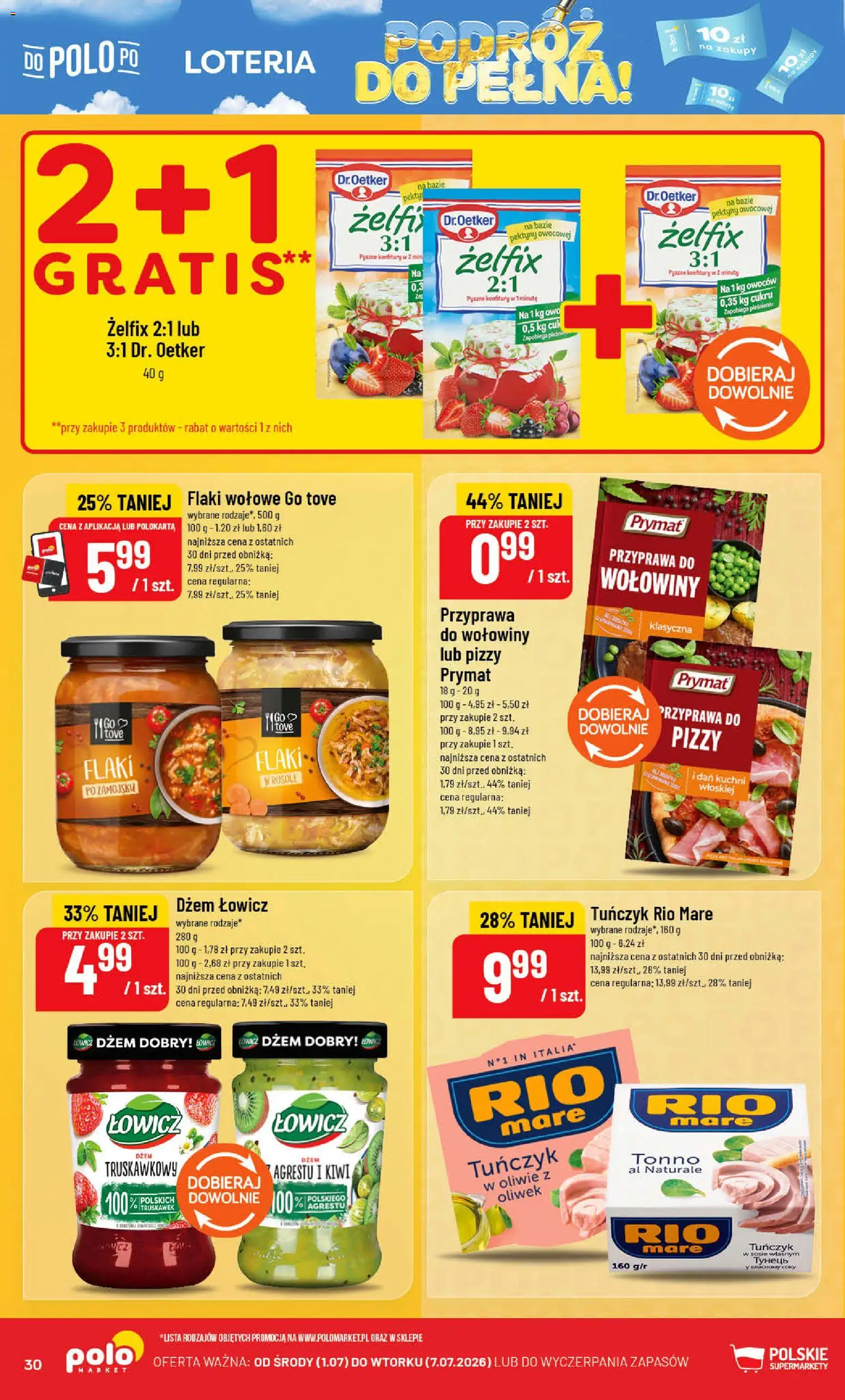 POLOmarket gazetka od 01.07.2026 | Strona: 30 | Produkty: Tuńczyk, Flaki, Flaki wołowe, Kiwi