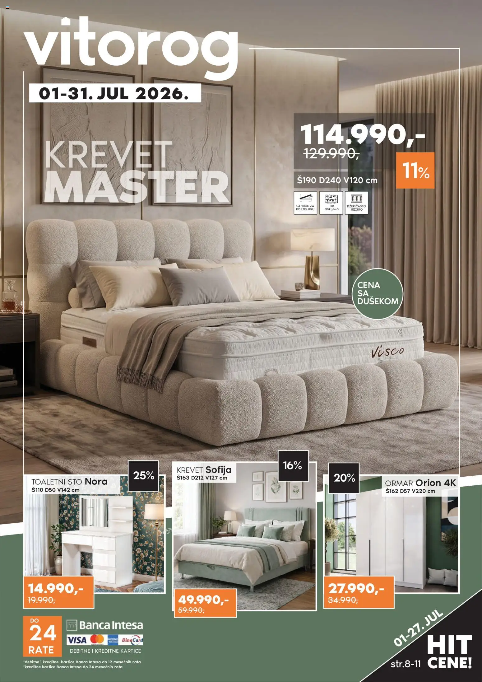 Vitorog katalog - važi od 01.07.2026 | Strana: 1 | Proizvode: Krevet, Sto, Ormar