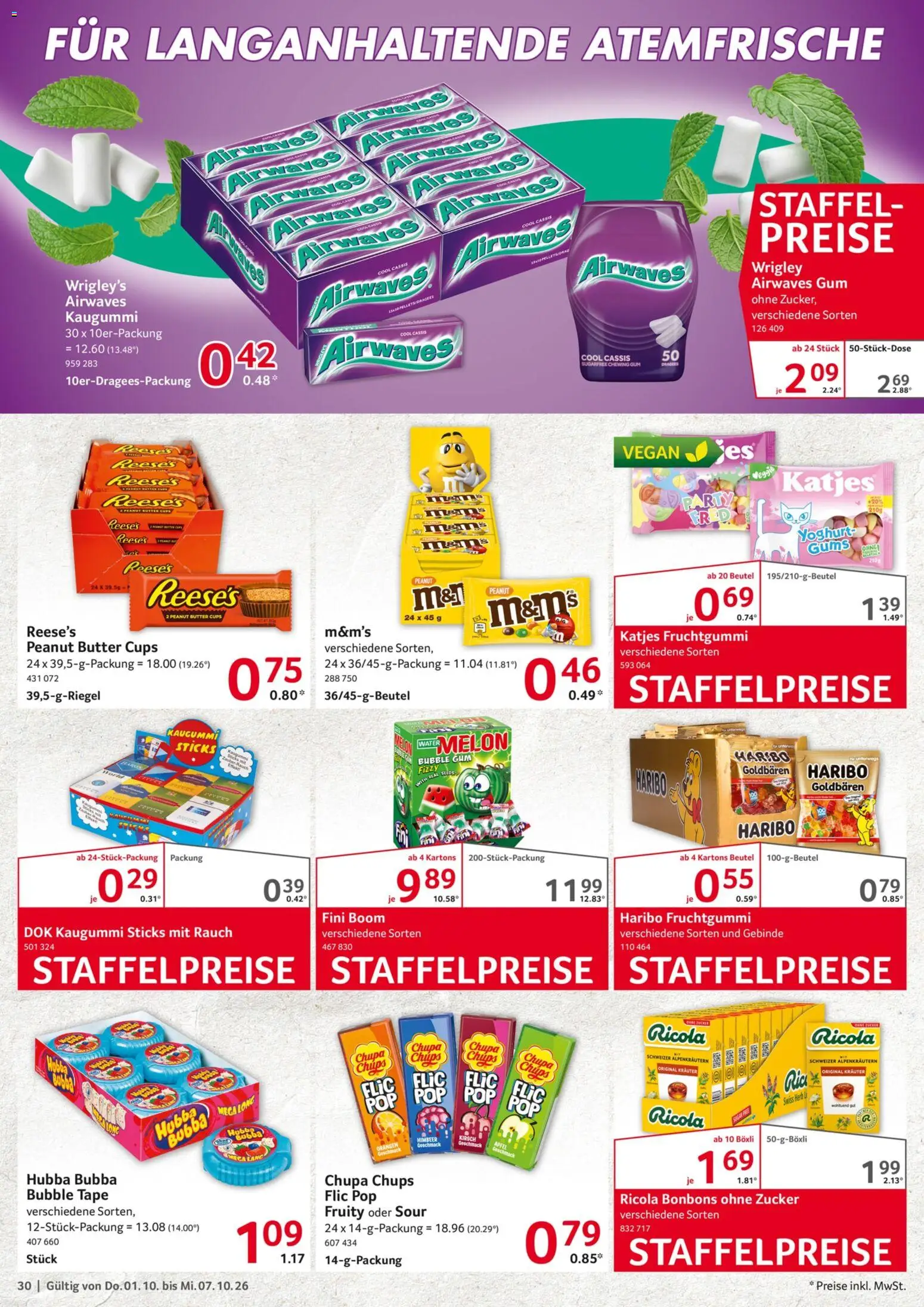 Selgros Prospekt – gültig ab 01.10.2026 | Seite: 30 | Produkte: Haribo, Kaugummi, Katjes, Orangen