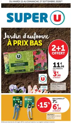 Super U - Prévisualisation de Super U - Jardin d'automne à prix bas valide à partir de 15/09/2026