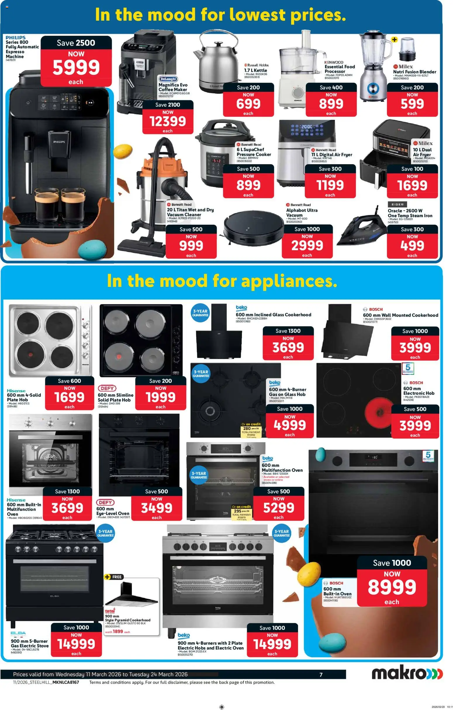 New Makro catalogue – valid from 11.03.2026 | Page: 7 | Products: Iron, Cooker, Blender, Pressure cooker