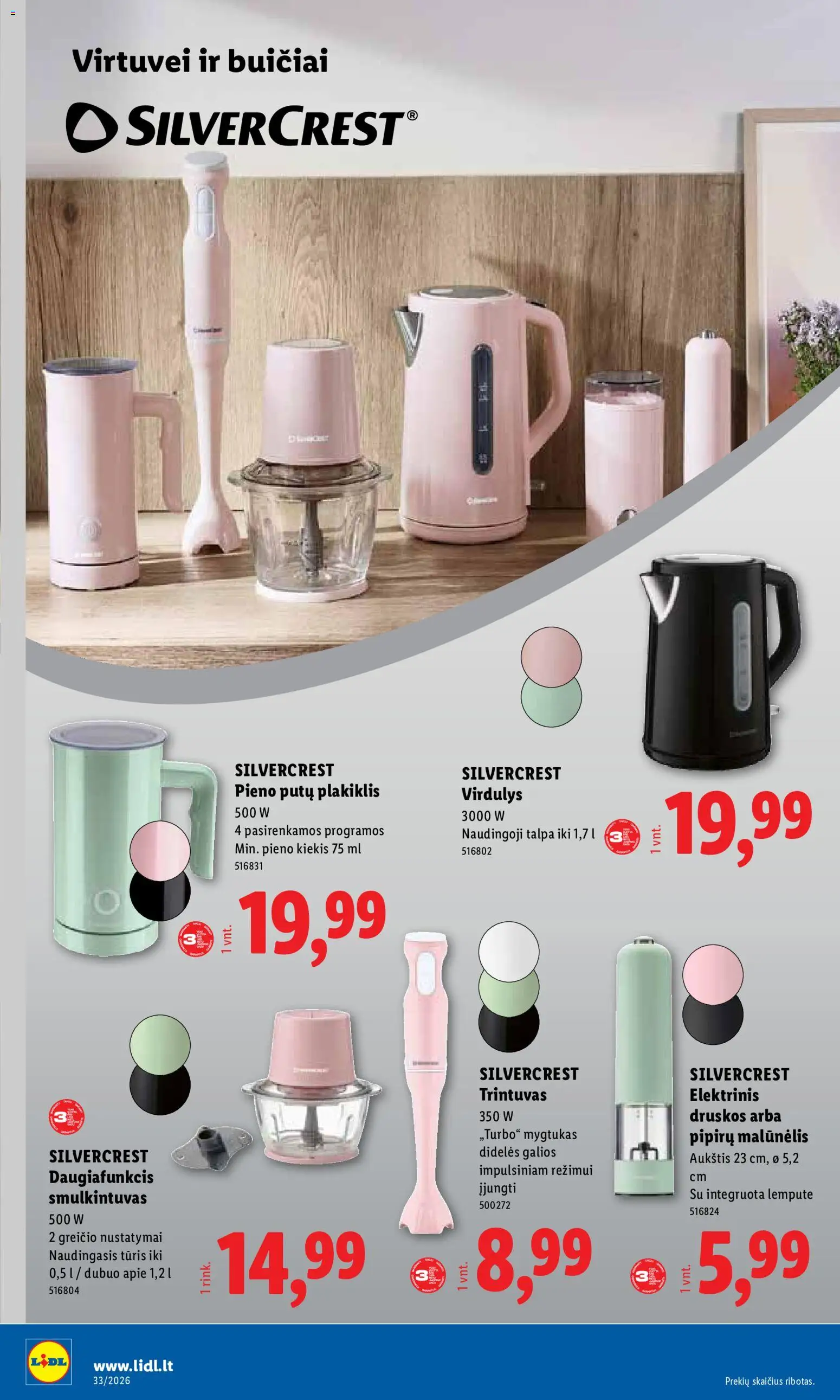 LIDL akcijos nuo 2026.08.10 | Puslapis: 30 | Prekių: Malūnėlis, Dubuo, Smulkintuvas, Virdulys