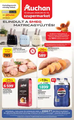 Auchan Szupermarket akciós újság - amely érvényes a következő dátumtól: 2026.09.10.
