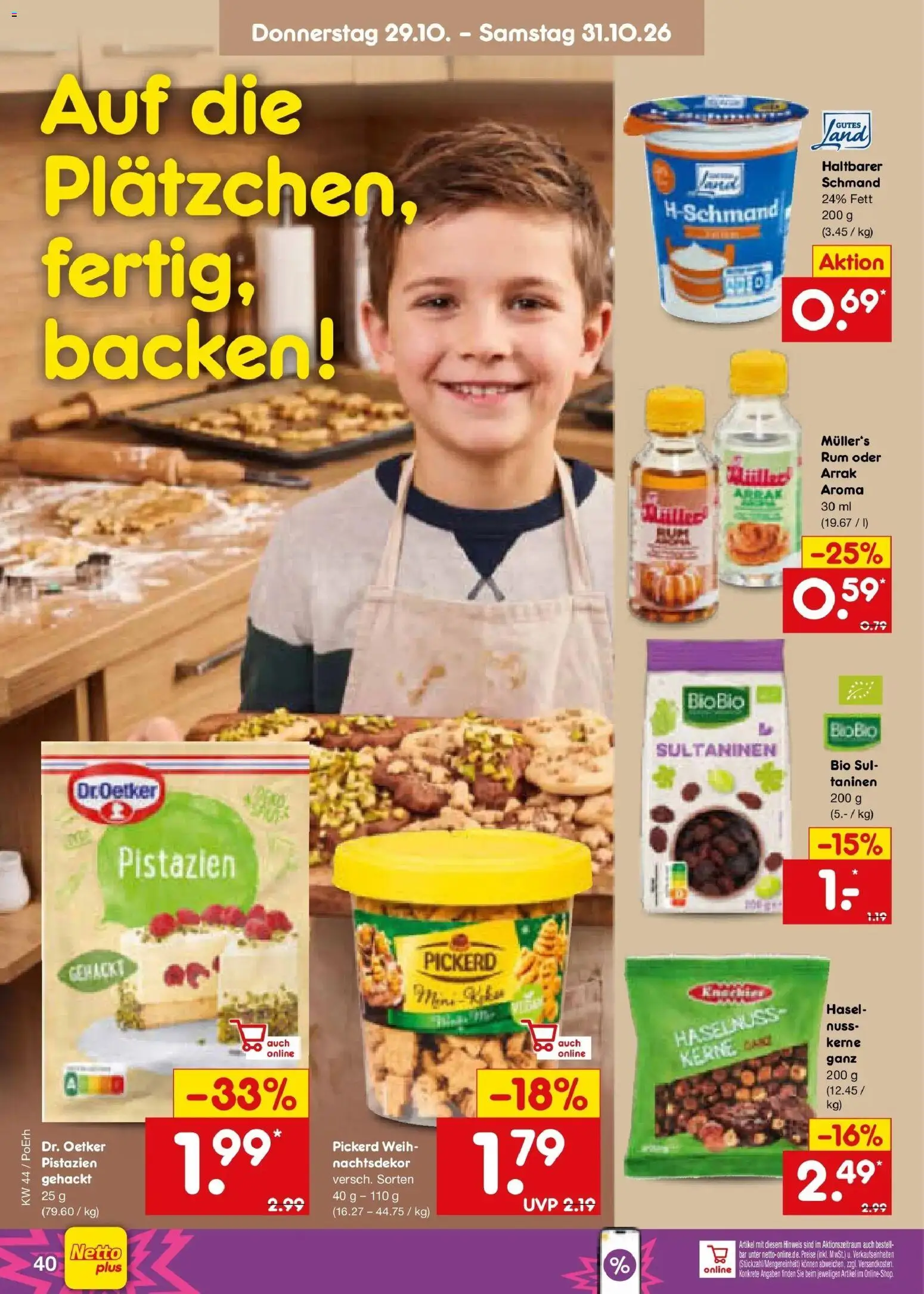 Netto Marken-Discount Prospekt Ergolding – gültig ab 26.10.2026 | Seite: 54 | Produkte: Rum, Pistazien