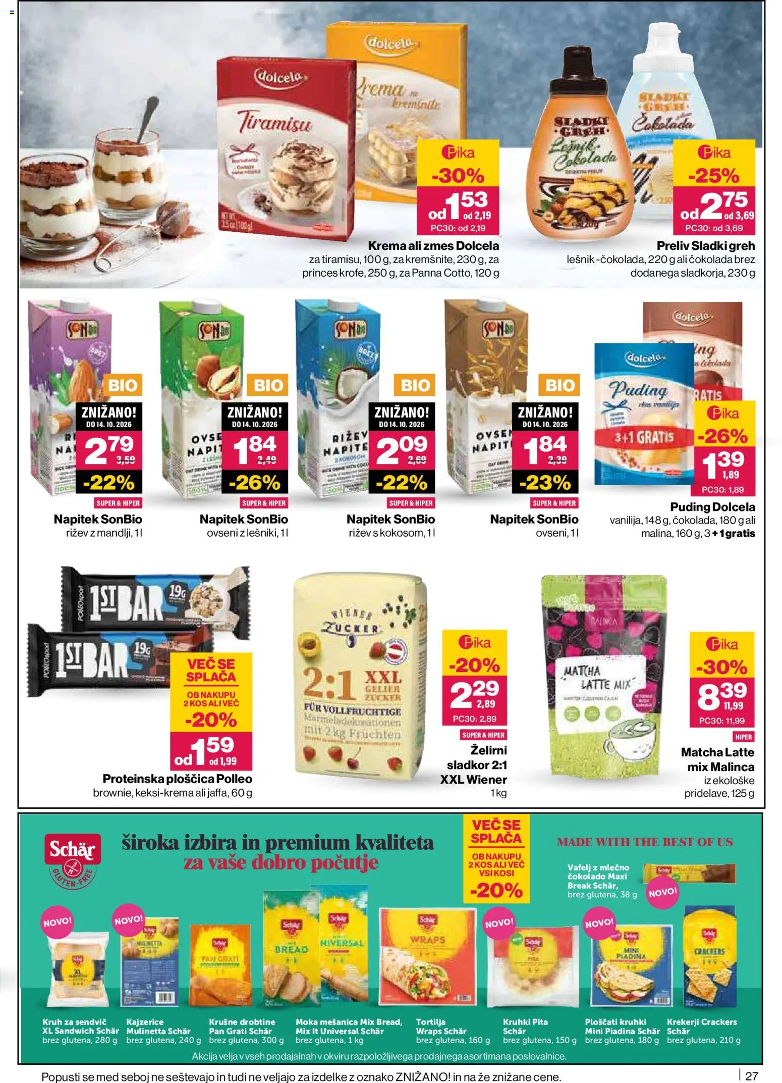 Novi Mercator katalog ponudbe – veljaven od 18.06.2026 | Stran: 27 | Izdelki: Puding, Pita, Cokolada, Sladkor