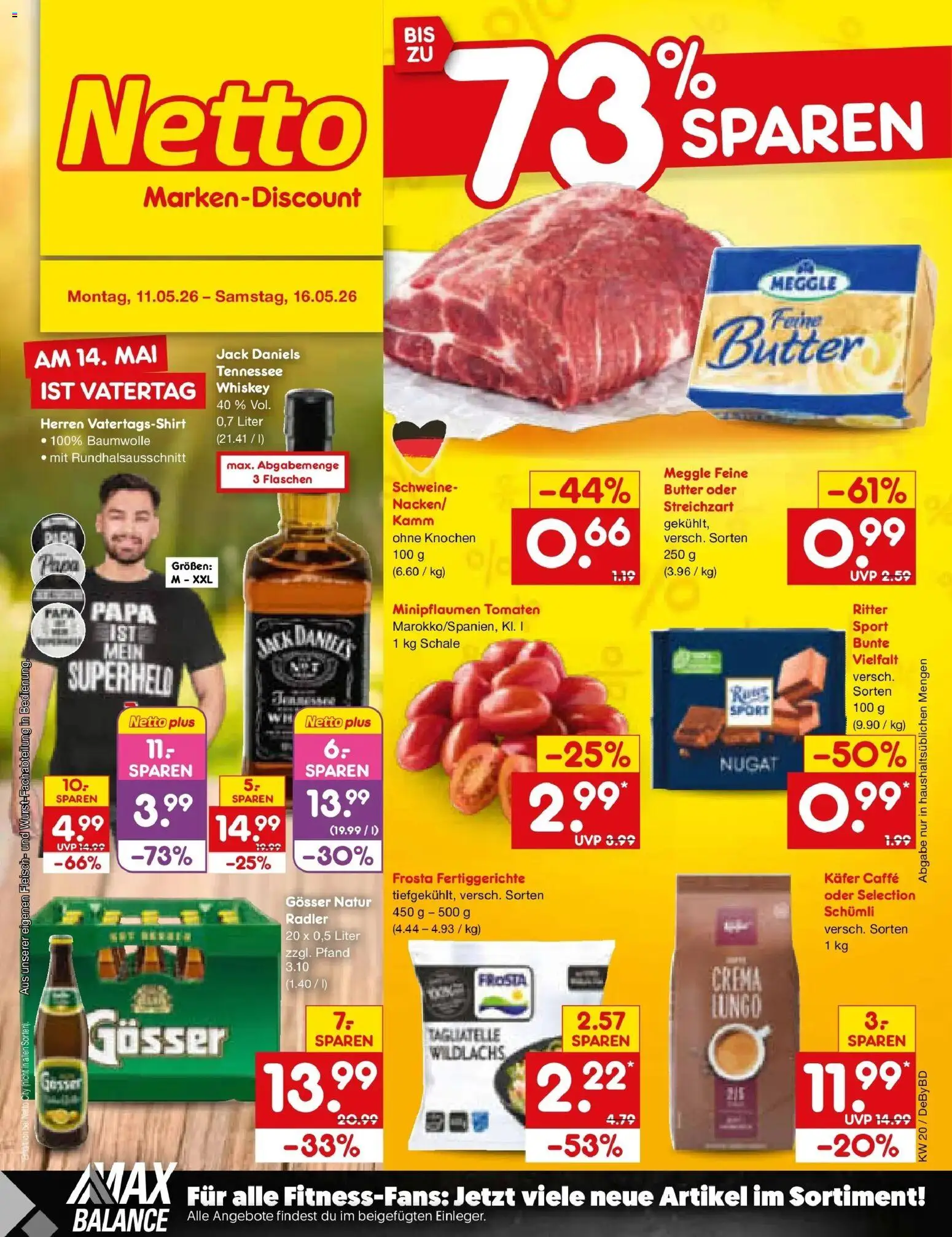 Netto Marken-Discount Prospekt Buttenwiesen	 – gültig ab 10.05.2026 | Seite: 1 | Produkte: Jack Daniel's, Tomaten, Fertiggerichte, Whiskey