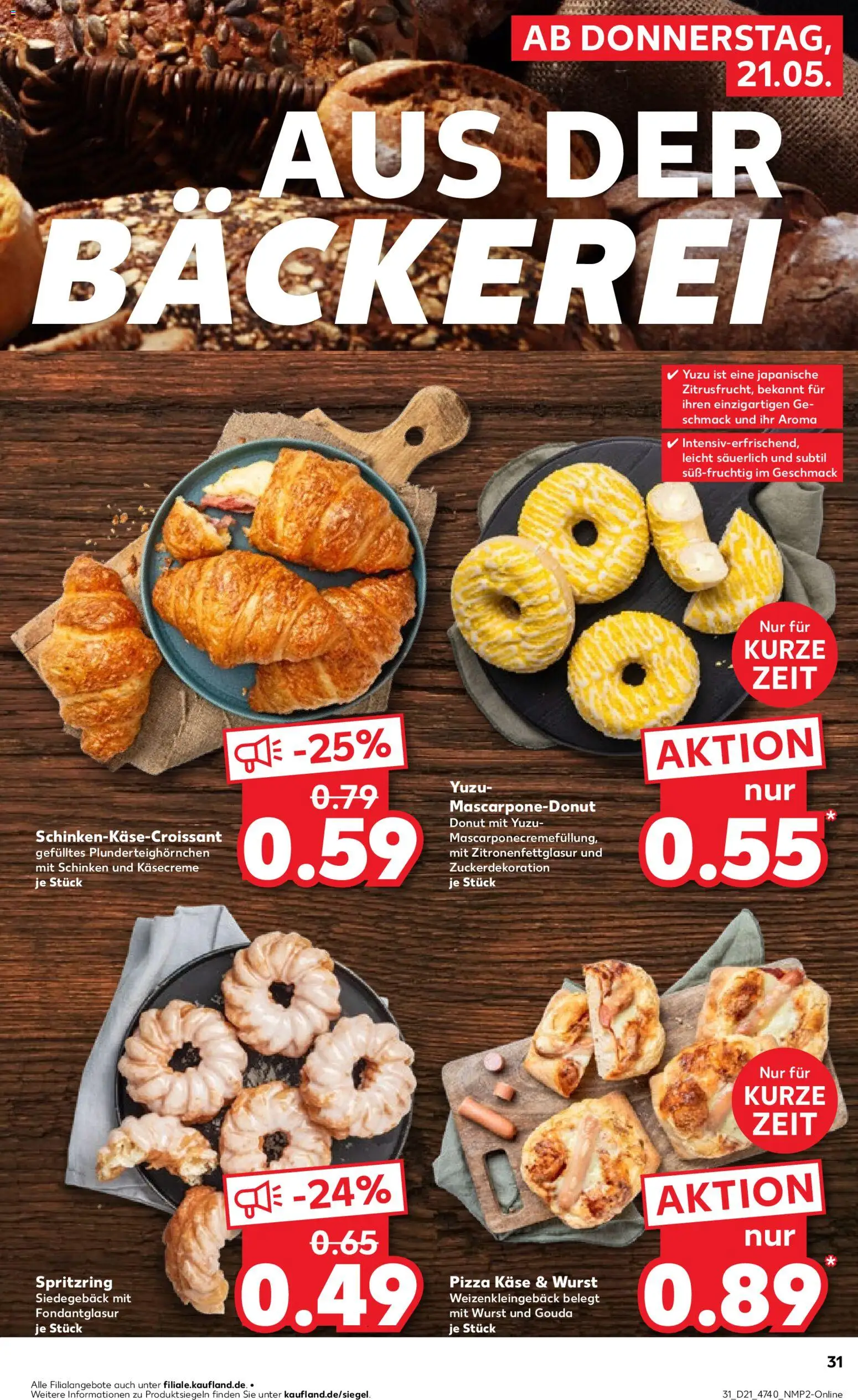 Kaufland Prospekt Hannover	 – gültig ab 21.05.2026 | Seite: 31 | Produkte: Käse, Croissant, Wurst, Pizza