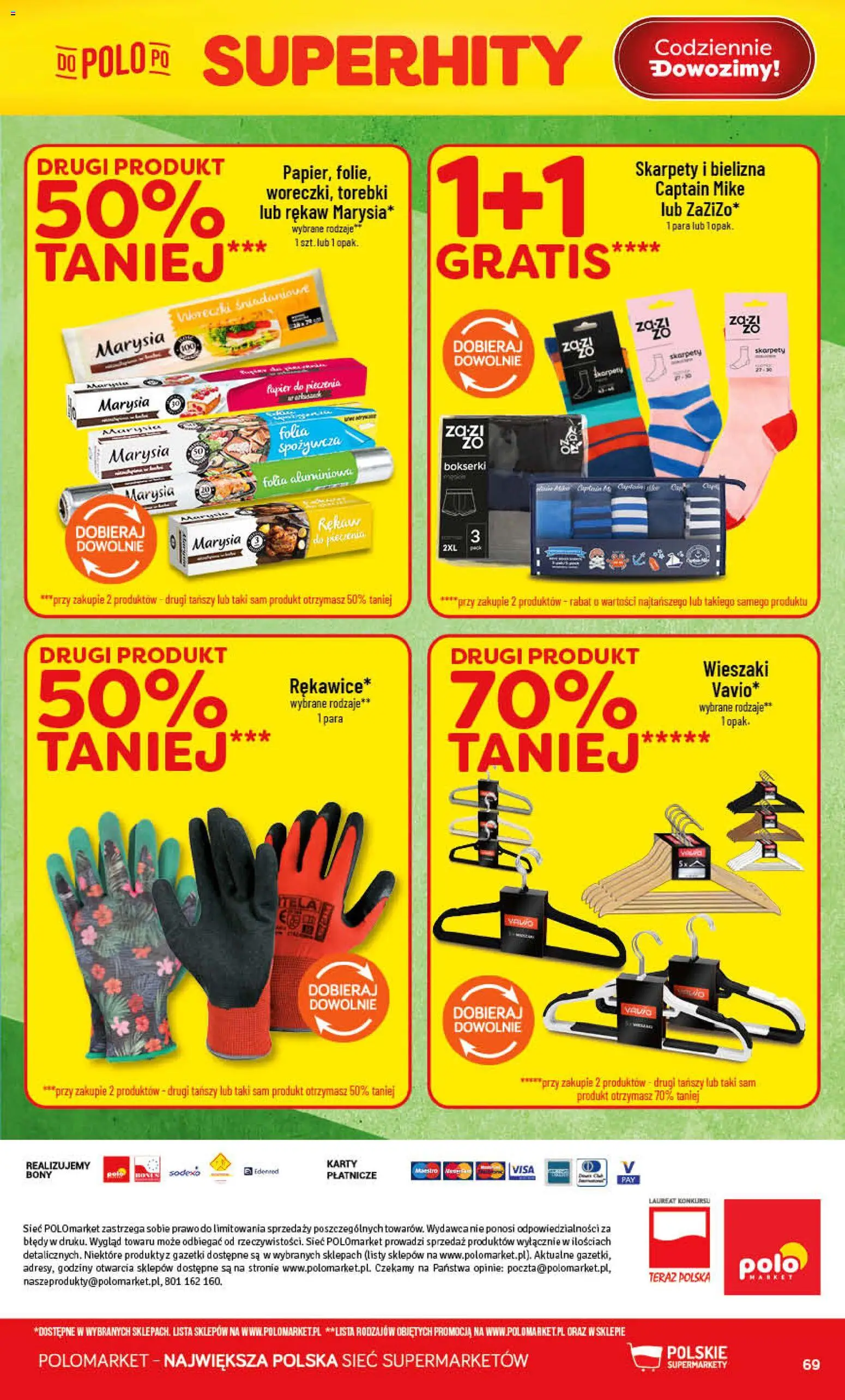 POLOmarket gazetka od 06.05.2026 | Strona: 69 | Produkty: Bielizna, Skarpety, Bokserki, Wieszaki