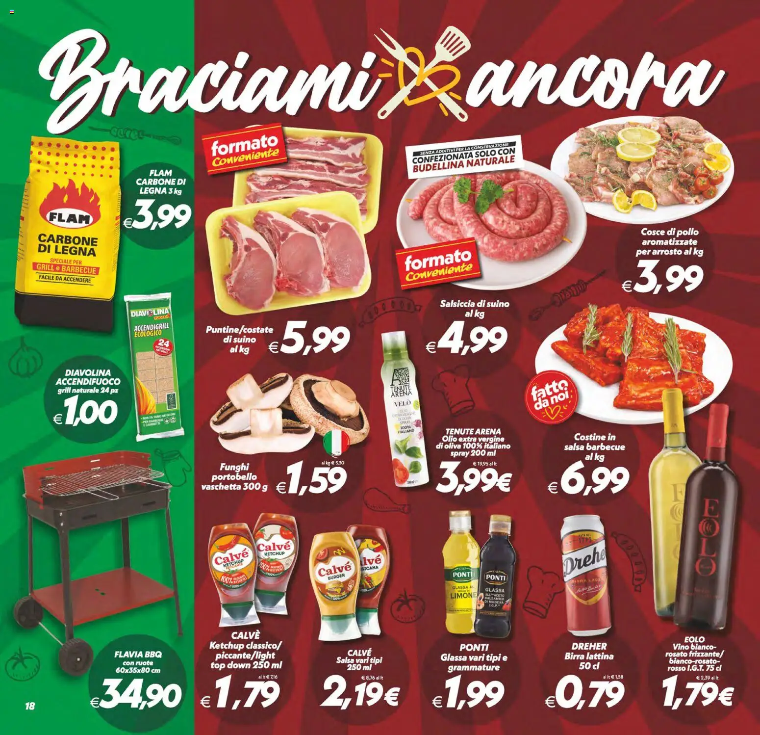 Volantino SuperConveniente del 11/08/2026 | Pagina: 18 | Prodotti: Pollo, Salsa, Barbecue, Salsiccia