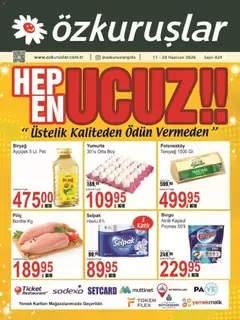 11.06.2026 tarihinden itibaren geçerli olan Özkuruşlar kataloğu önizlemesi