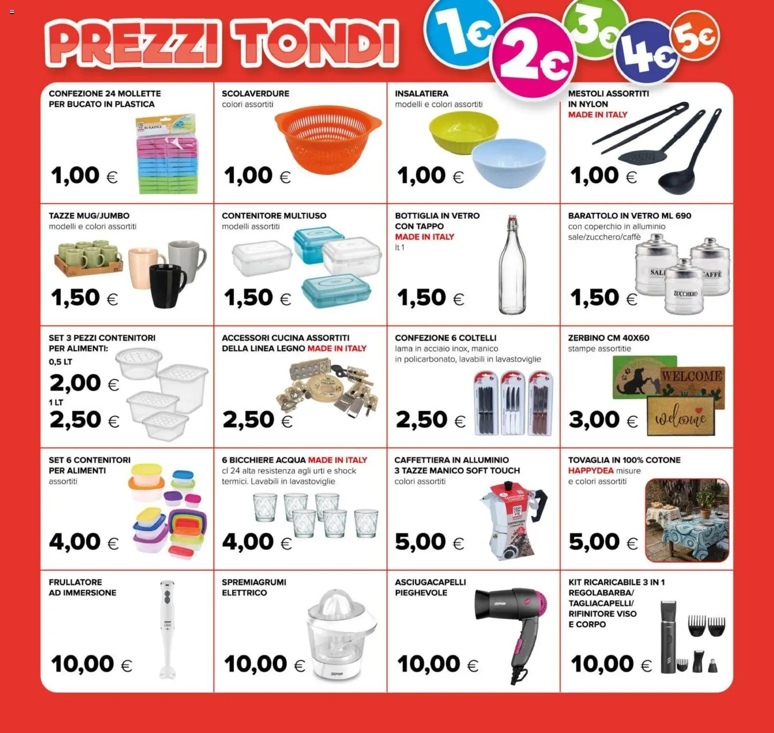 Volantino Oasi del 14/09/2026 | Pagina: 30 | Prodotti: Caffettiera, Coperchio, Bicchiere, Coltelli