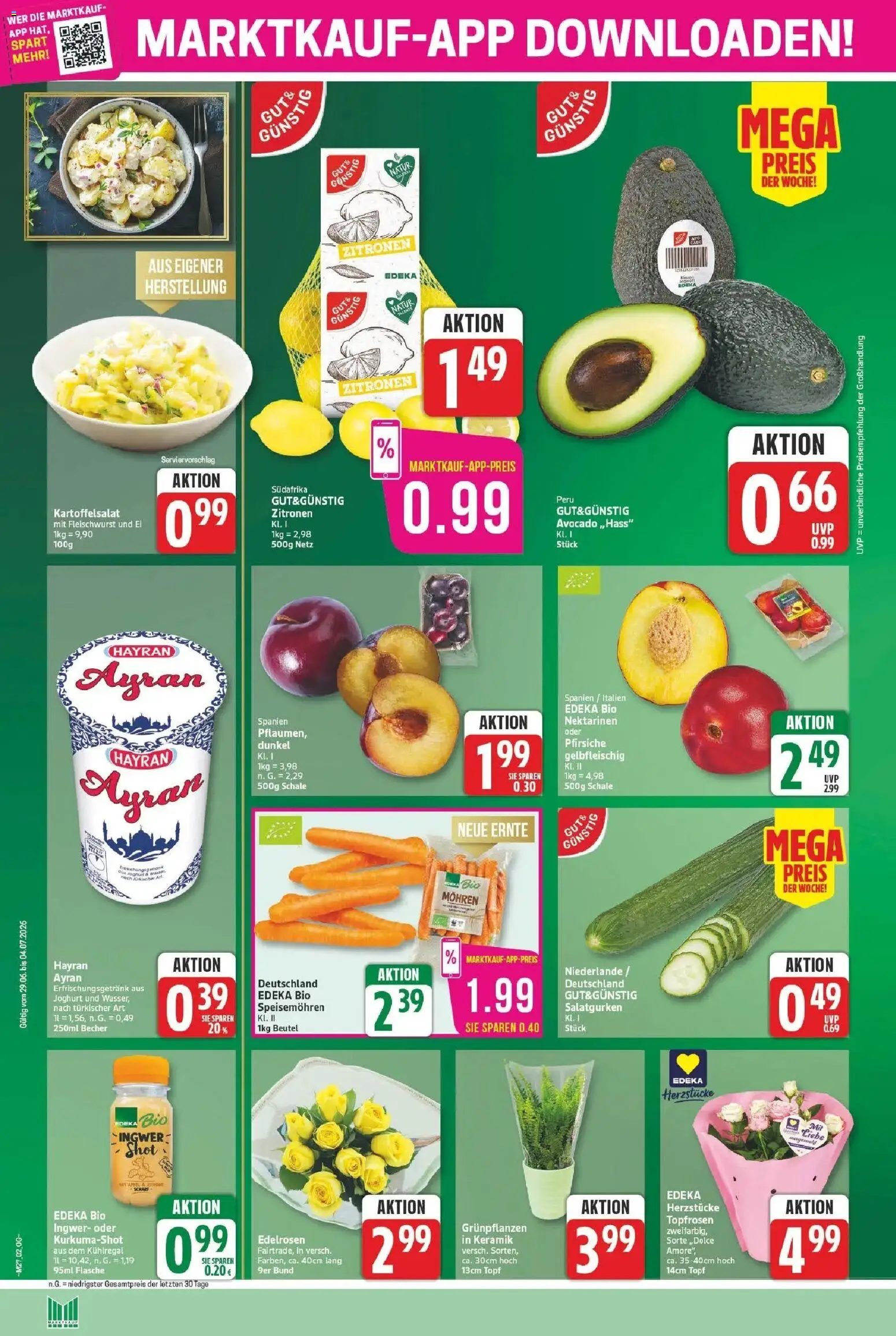 Marktkauf - Wochenangebote – gültig ab 28.06.2026 | Seite: 2 | Produkte: Joghurt, Mohren, Avocado, Zitronen