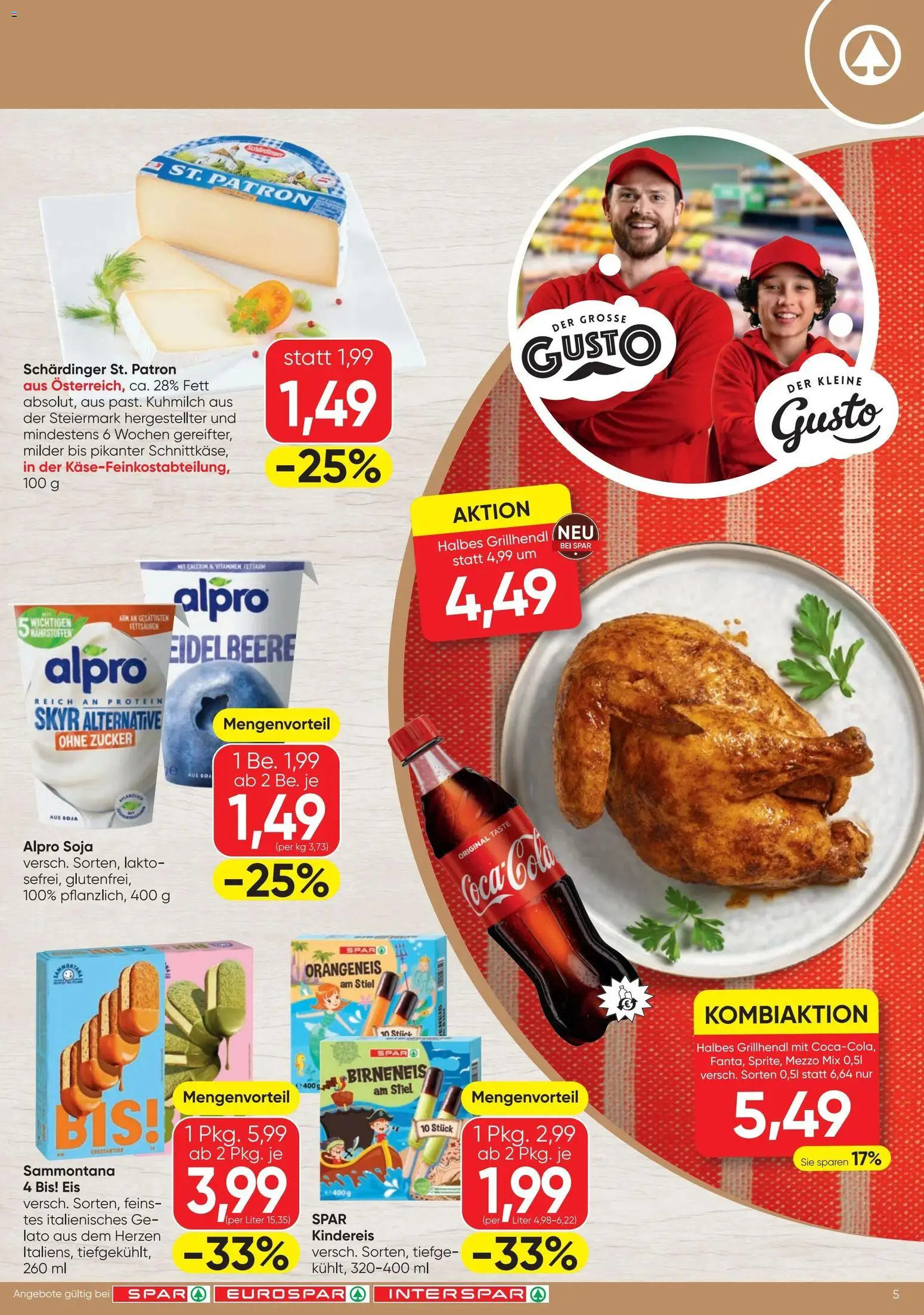 Spar - Flugblatt gültig ab 20.08.2026 | Seite: 5 | Produkte: Eis, Zucker