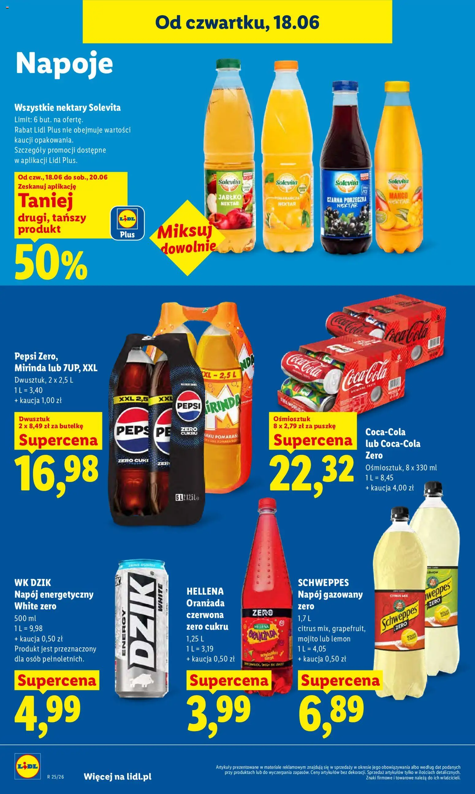 Lidl Polsko leták od 18.06.2026 | Strana: 60 | Produkty: Mango, Pepsi, Mirinda, Solevita