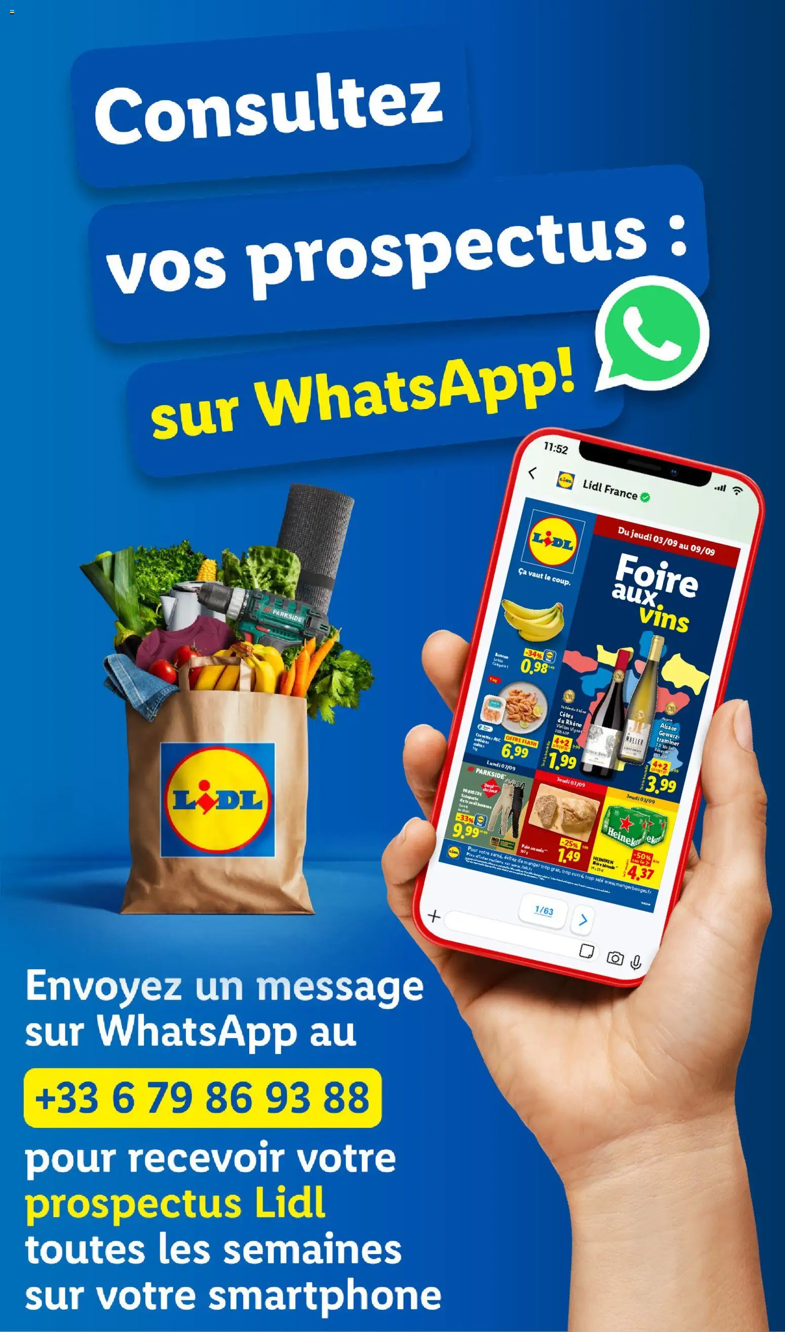 {H1} | Page: 60 | Produits: Salopette, Smartphone, Heineken Bière blonde, Crevettes