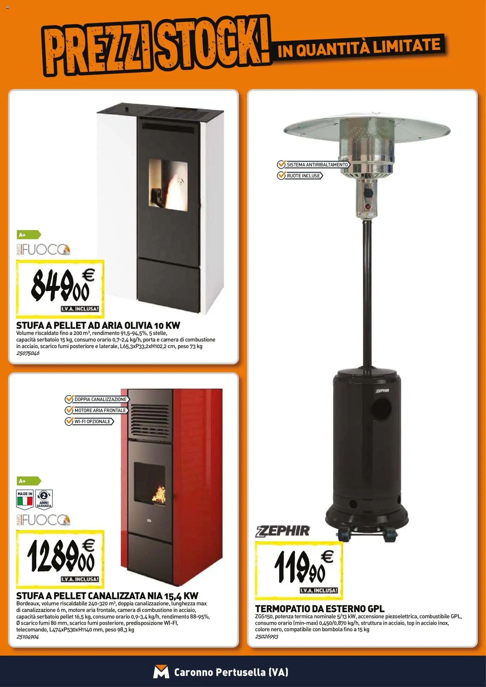 Volantino TECNOMAT del 29/10/2026 | Pagina: 9 | Prodotti: Pellet, Stufa a pellet, Stufa, Top