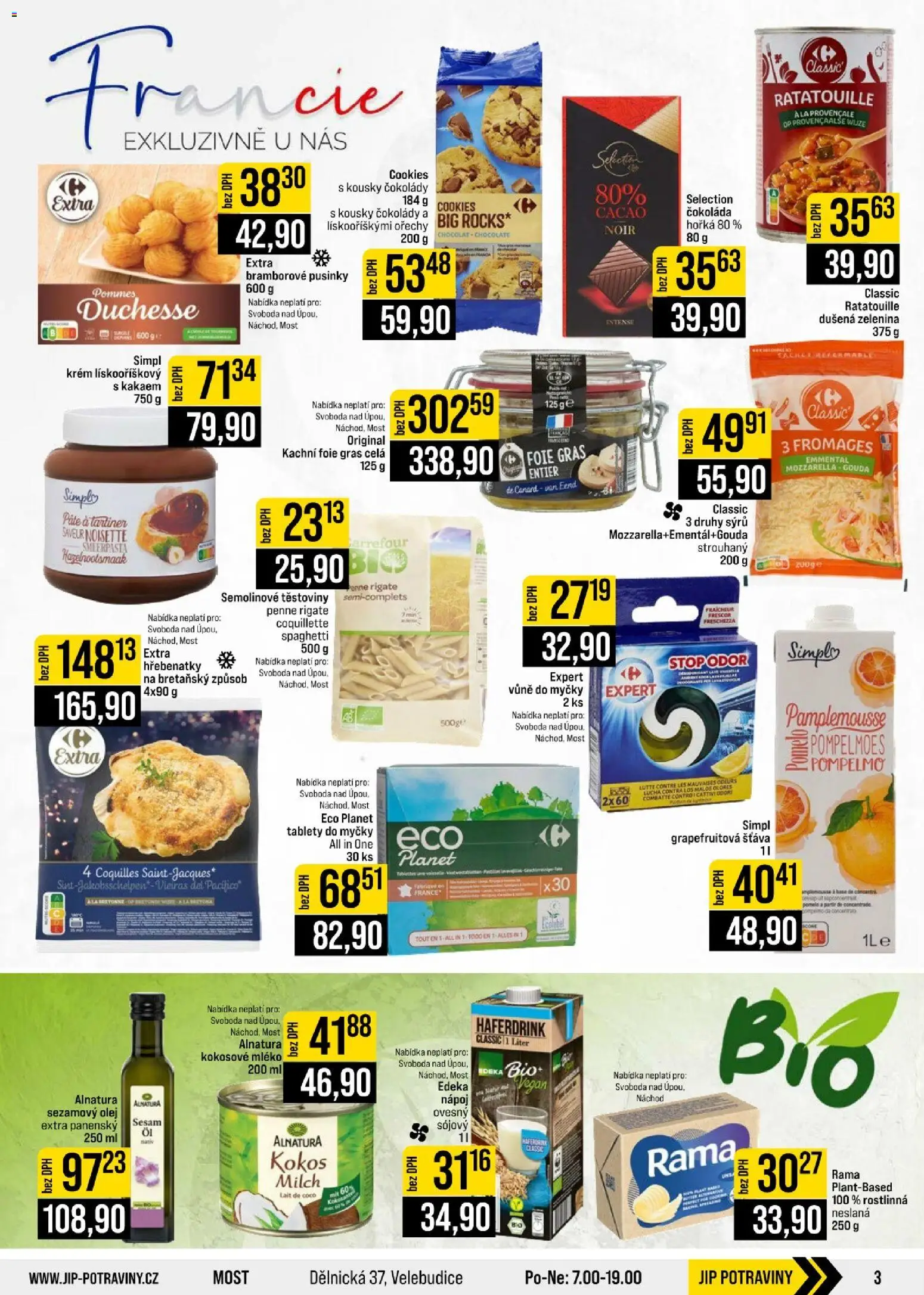 Jip leták - Cash & Carry od 14.10.2026 | Strana: 3 | Produkty: Penne, Kokosové mléko, Krém, Sezamový olej