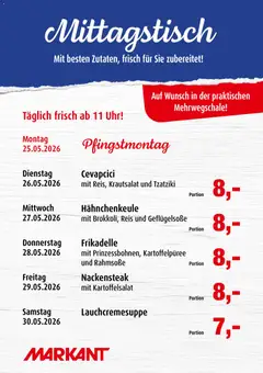 Markant Mittagstisch ab 26.05.2026 gültig