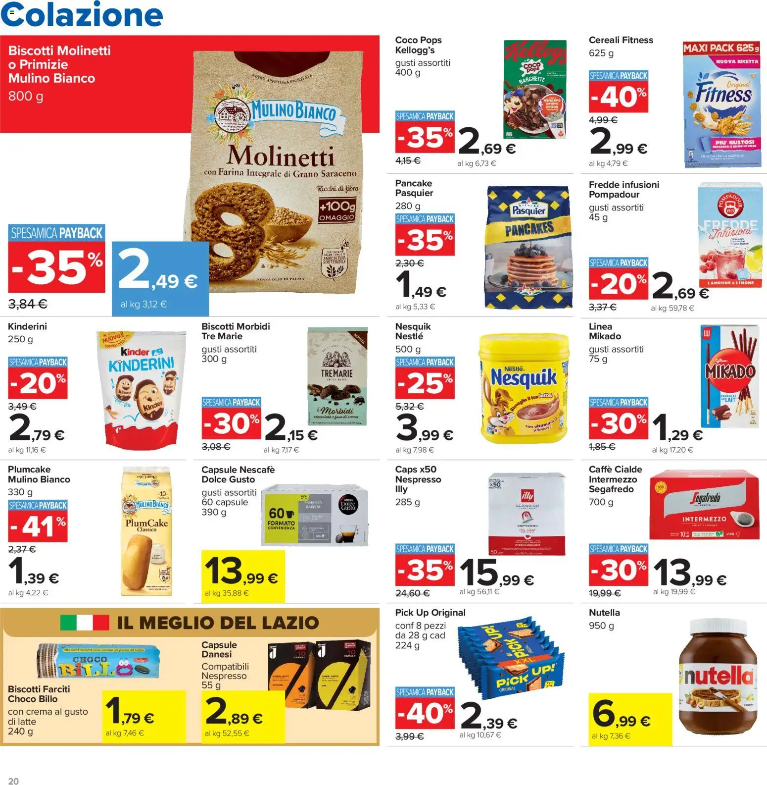 Volantino Carrefour del 16.06.2026 | Pagina: 20 | Prodotti: Caffè, Cereali, Latte, Limone