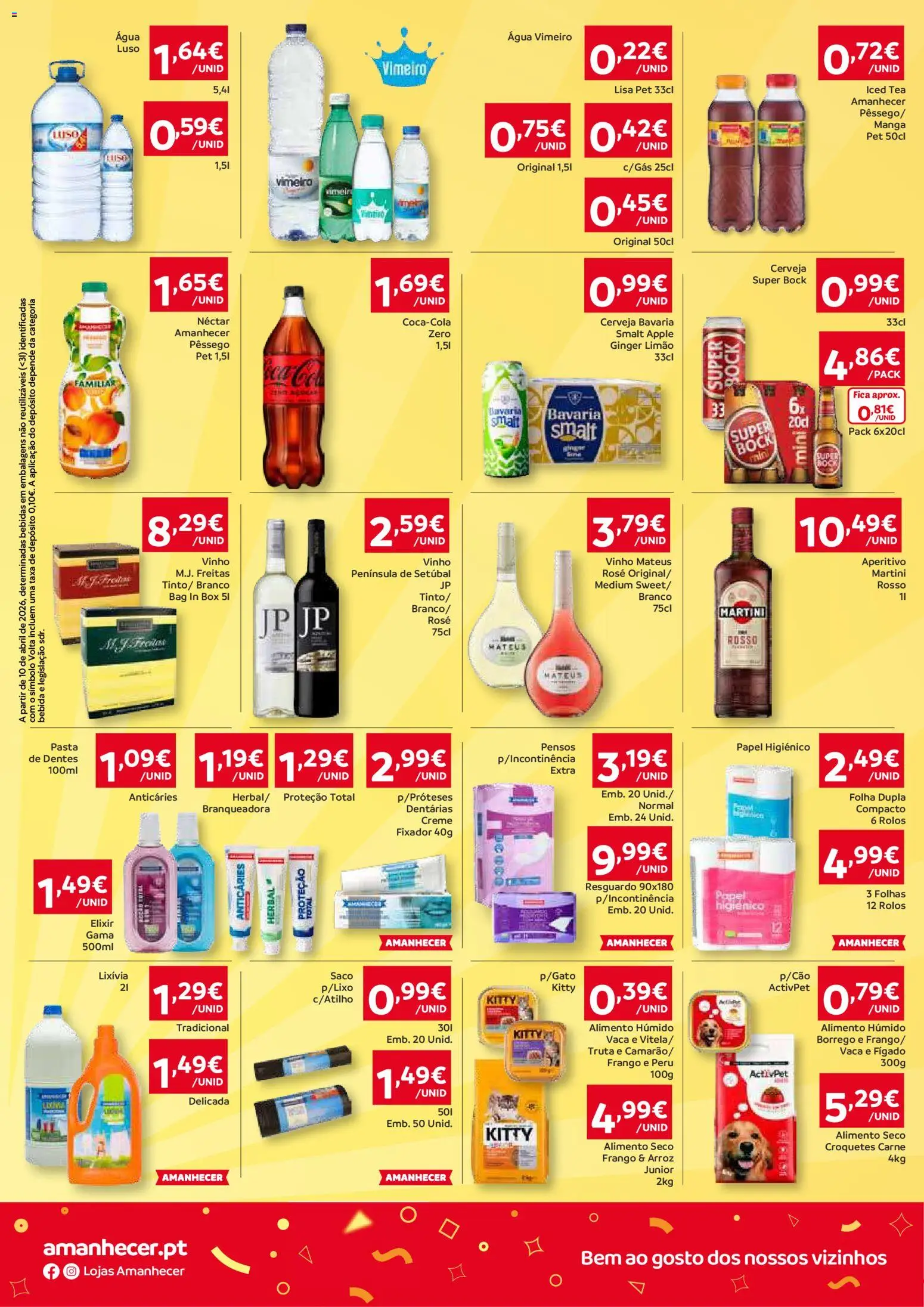 Amanhecer Folheto Madeira │ válido de 04.06.2026 | Página: 4 | Produtos: Papel higiénico, Vinho, Carne, Creme