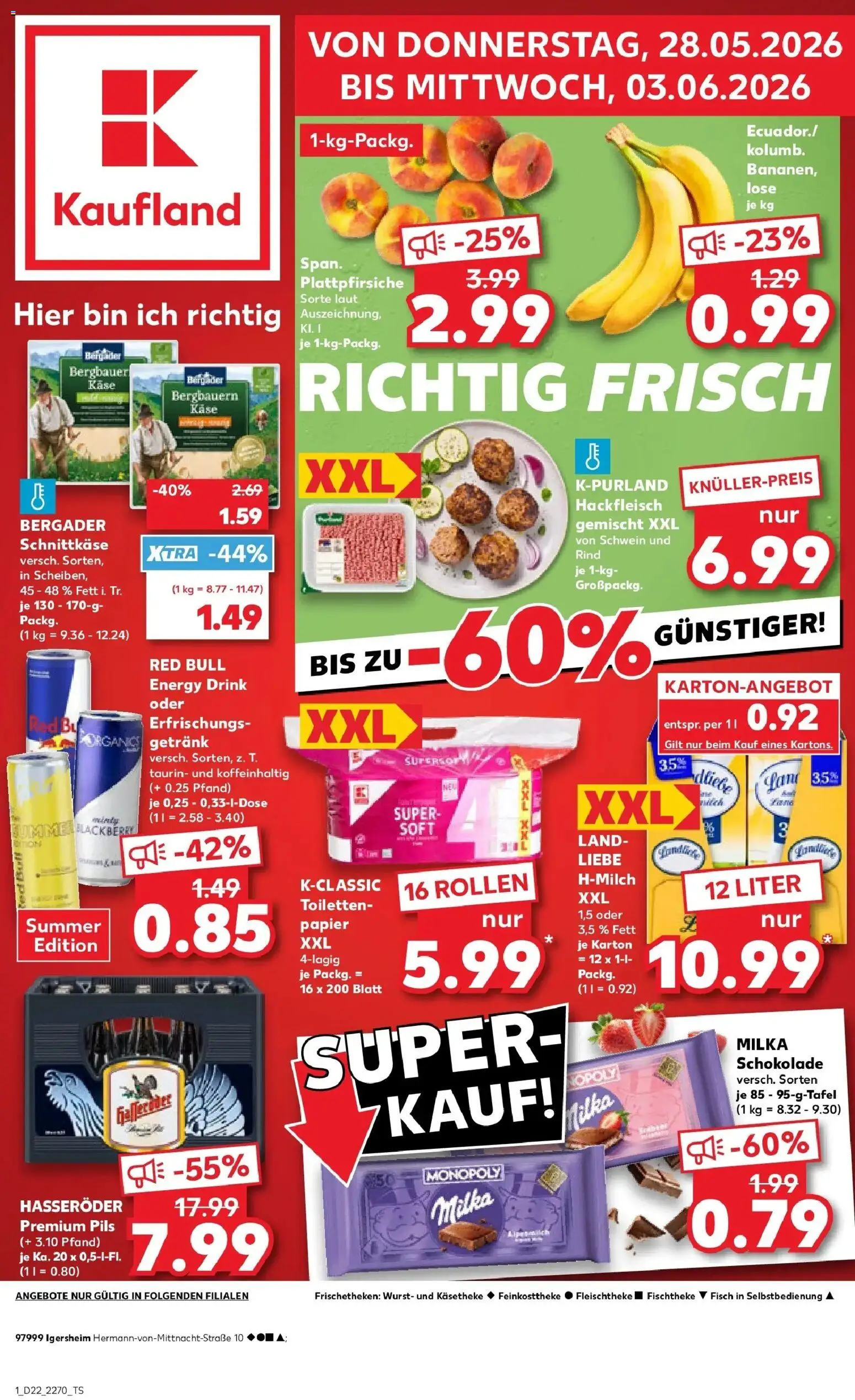 Kaufland Prospekt Igersheim – gültig ab 26.05.2026 | Seite: 6 | Produkte: Energy, Milka schokolade, Milka, Toilettenpapier