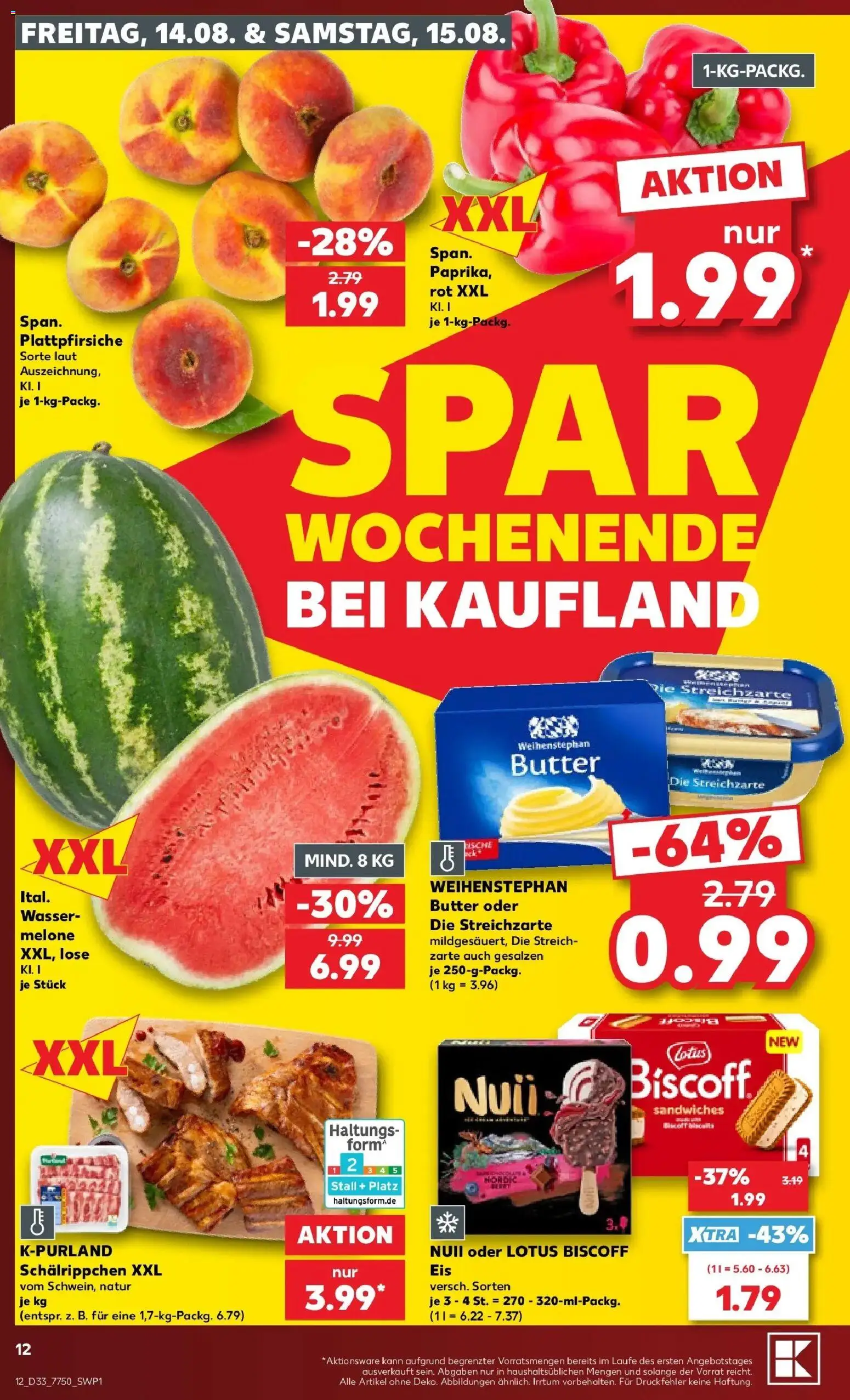 Prospekt Kaufland ab 10.08.2026 » Angebote Online zum Blättern | Seite: 21 | Produkte: Butter, Weihenstephan butter, Wasser, Melone