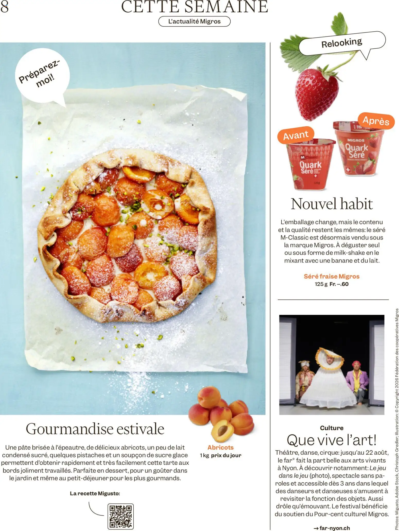 Migros aktionen Magazine FR – gültig ab 12.08.2026 | Seite: 8 | Produkte: Quark, Glace, Mais