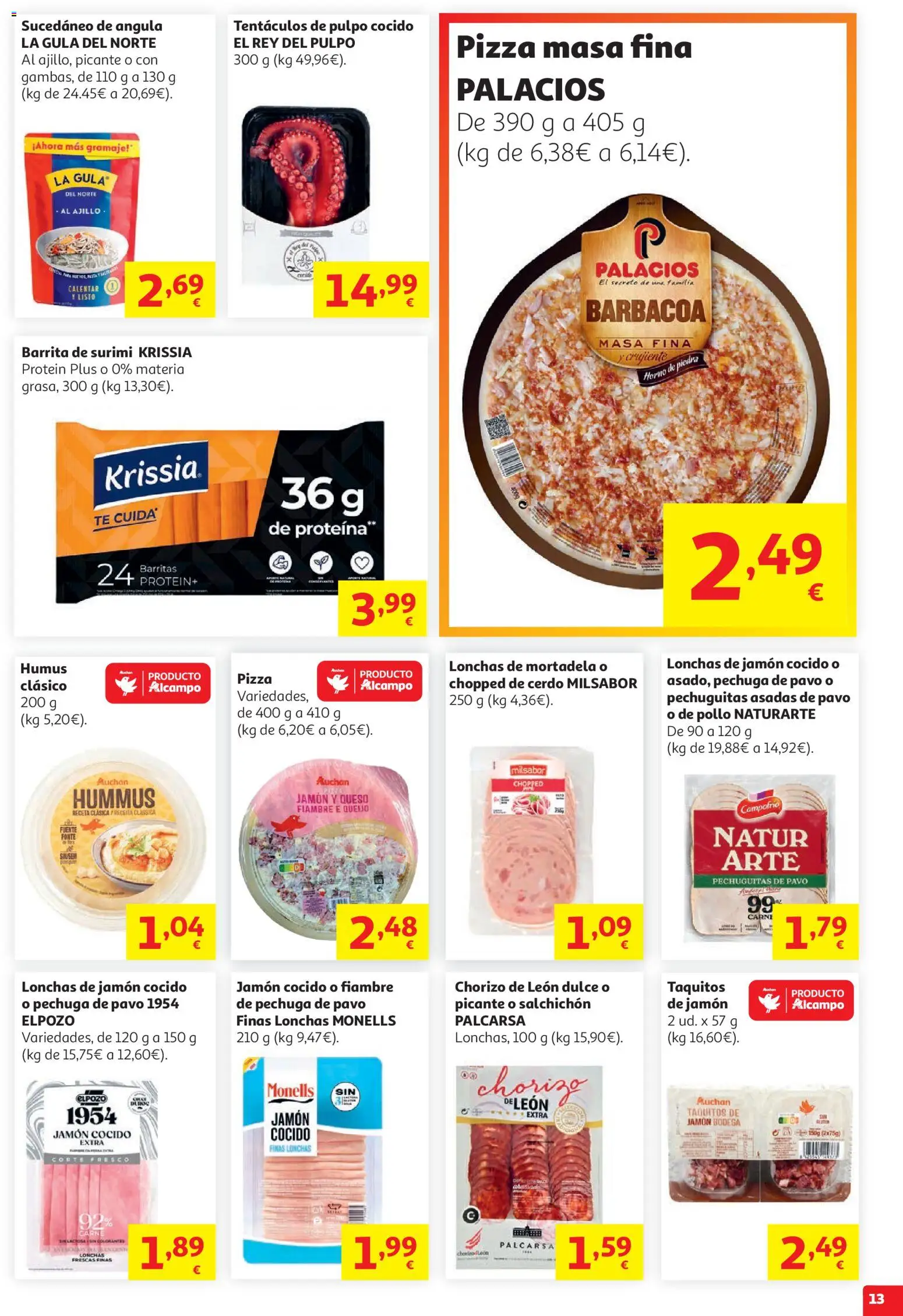 Alcampo HG Cat │ válido desde el 19.05.2026 | Página: 13 | Productos: Queso, Jamón cocido, Té, Horno