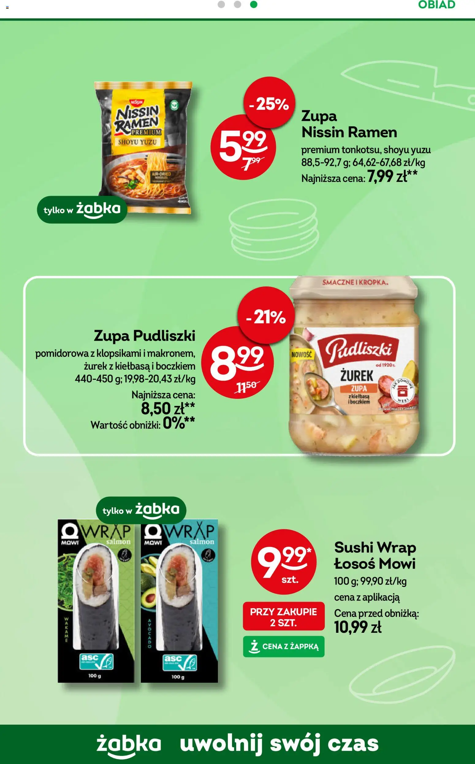 Żabka gazetka od 15.07.2026 | Strona: 87 | Produkty: Kiełbasa, Zurek, Sushi, Zupa