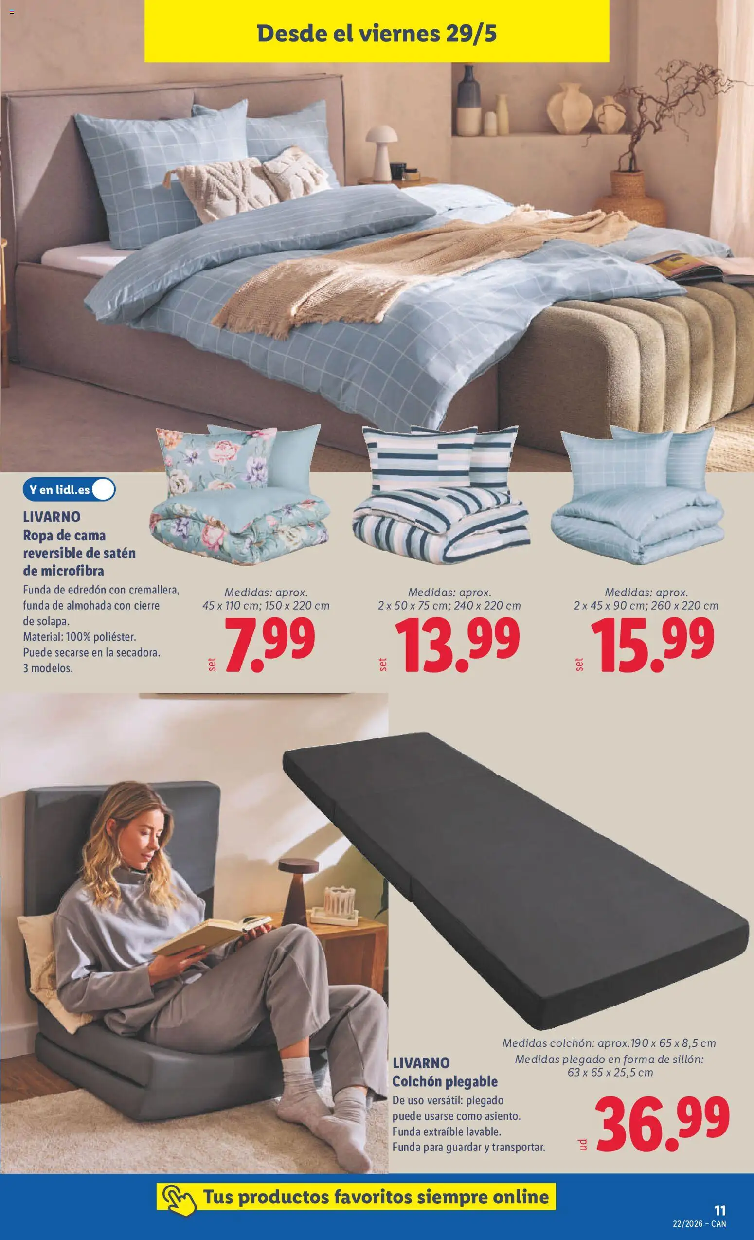 Lidl folleto de bazar │ válido desde el 25.05.2026 | Página: 31 | Productos: Colchon, Ropa, Κασέρι, Cama