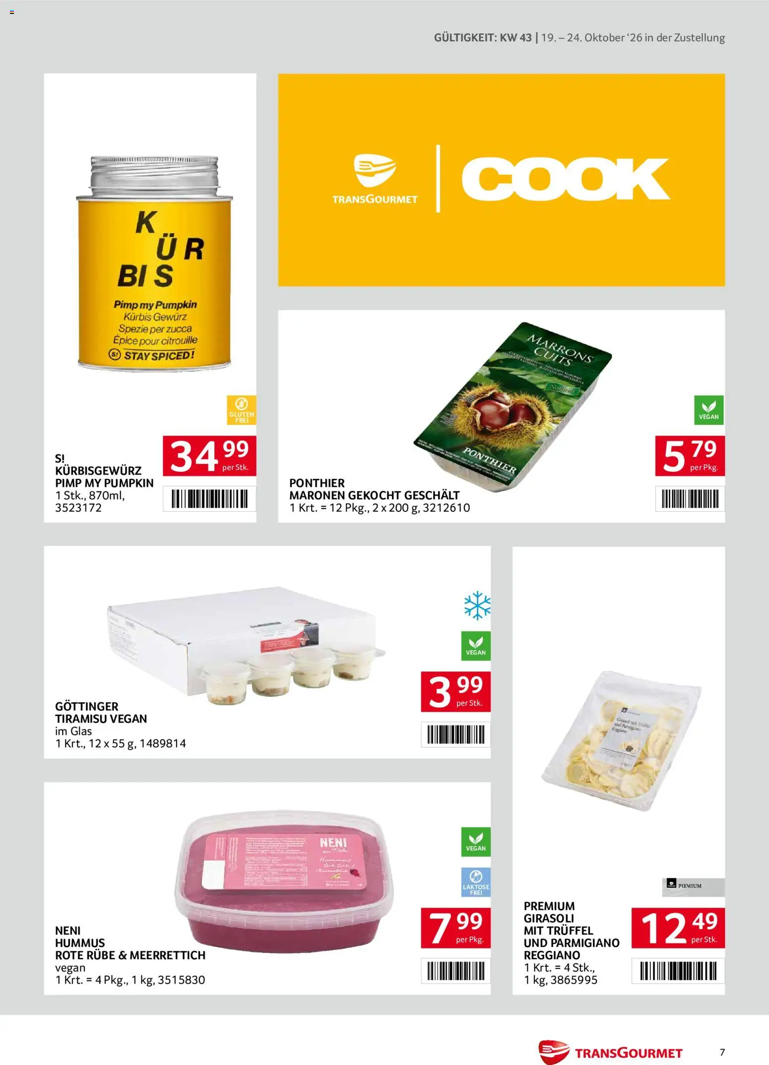 Transgourmet Flugblatt gültig ab 19.10.2026 | Seite: 7 | Produkte: Meerrettich, Kürbis