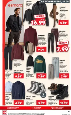 Kaufland DE -DE Folder - Voorbeeld van een folder van Kaufland DE, geldig van 17-09-2026 | Pagina: 55 | Producten: Hemd, Hoodie, Leggings