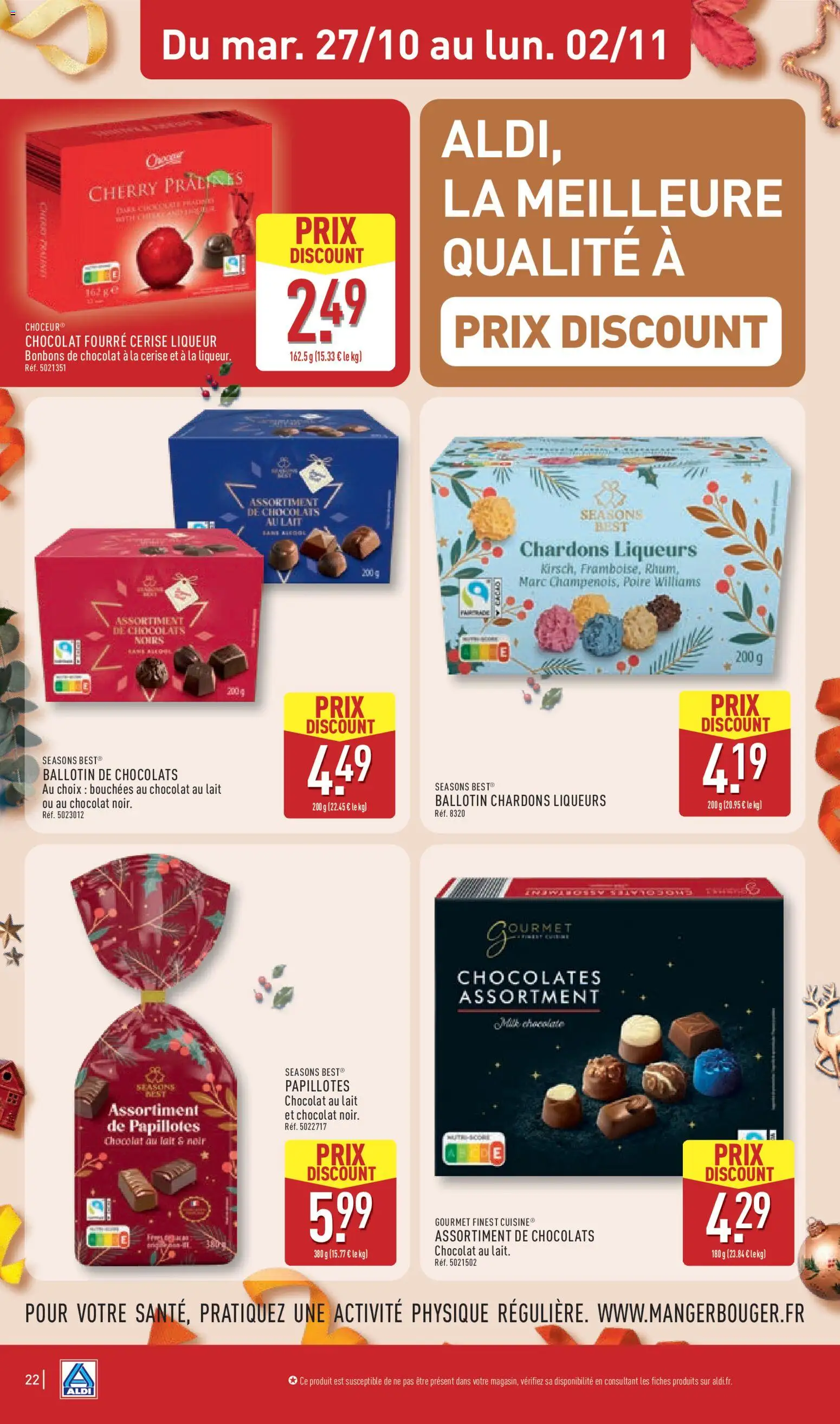 {H1} | Page: 26 | Produits: Poire, Assortiment de chocolats, Chardons liqueurs, Chocolat au lait