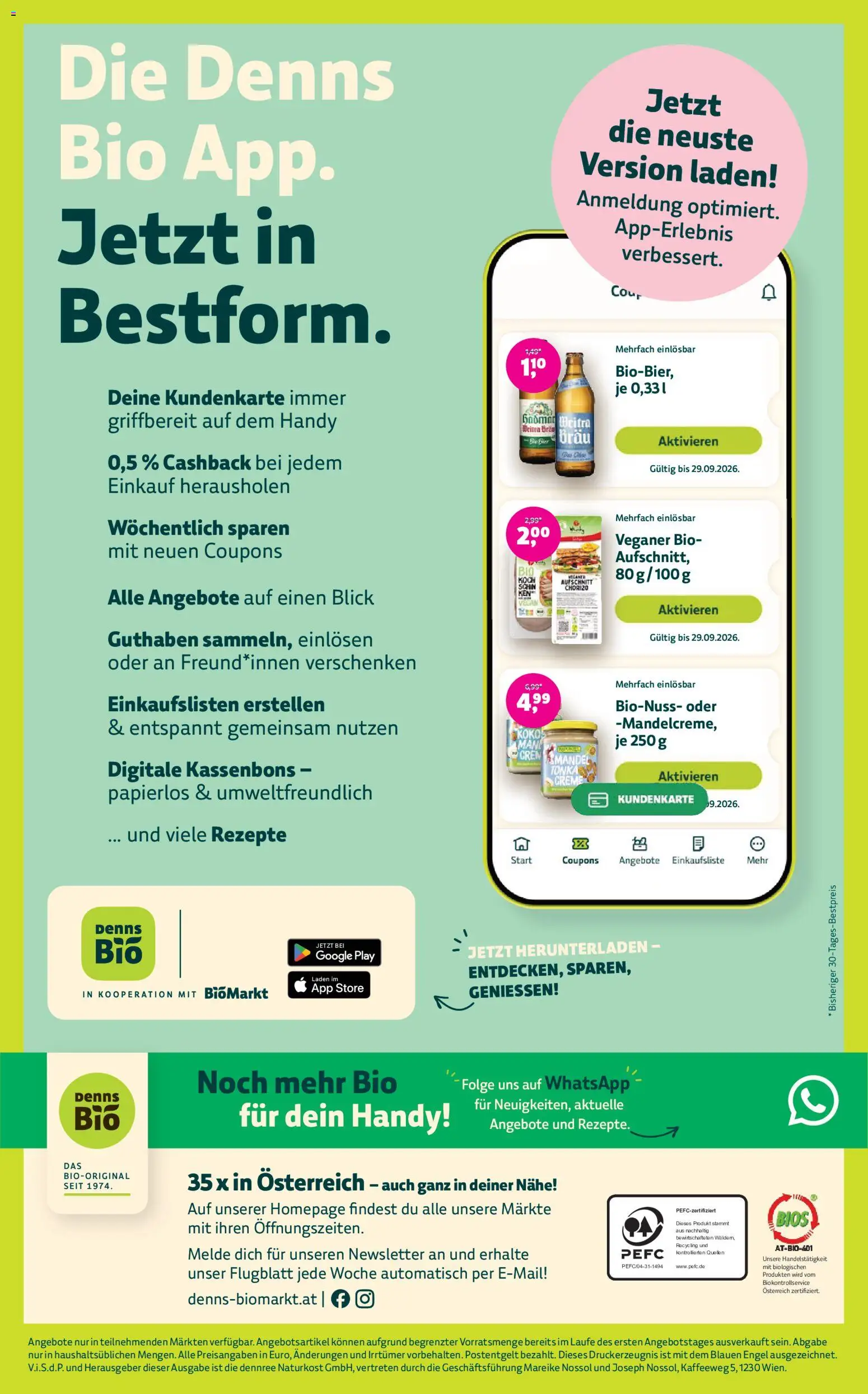 Denns BioMarkt Angebote gültig ab 23.09.2026 | Seite: 14 | Produkte: Mandel, Creme, Bier