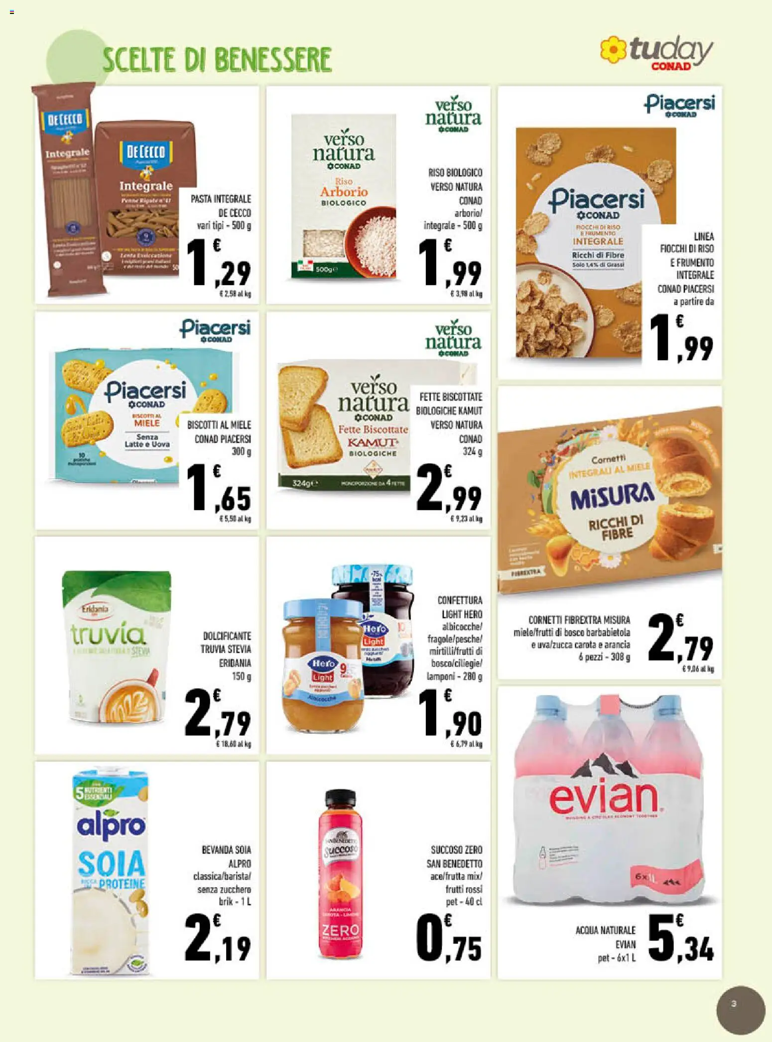 Volantino Conad del 01/07/2026 | Pagina: 3 | Prodotti: Riso, Carota, Acqua naturale, Arancia