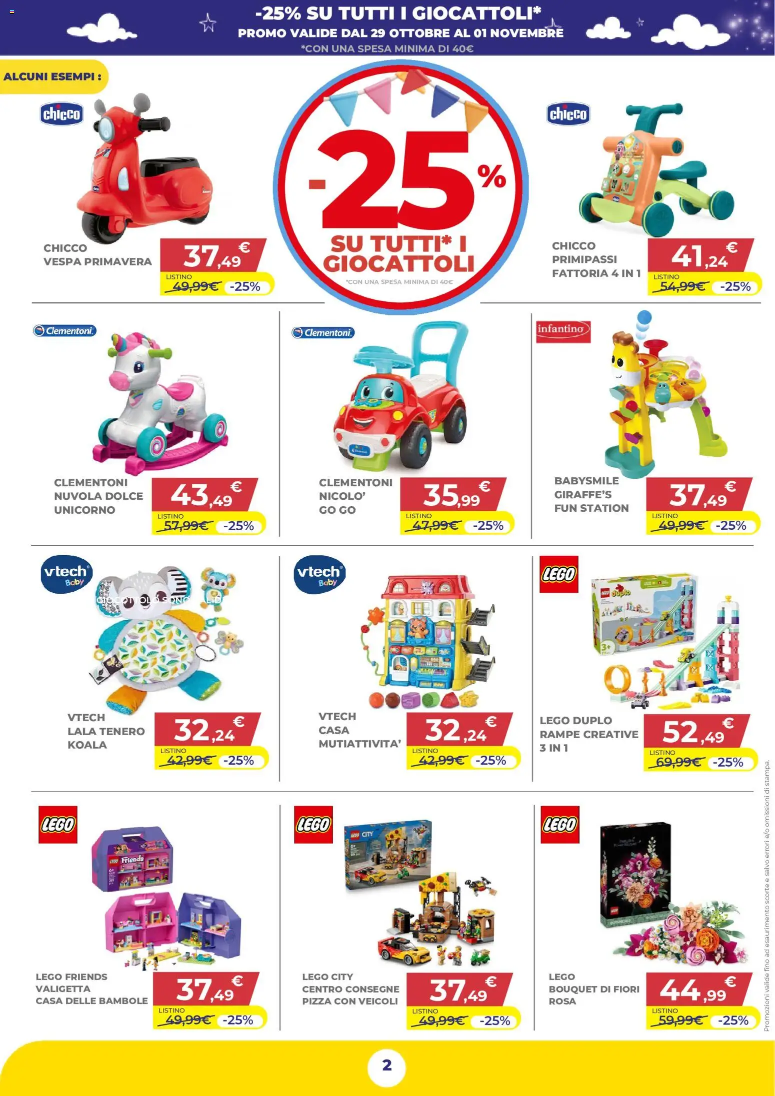 Volantino Toys Center del 29/10/2026 | Pagina: 2 | Prodotti: Casa delle bambole, Giocattoli, Fan, Valigetta