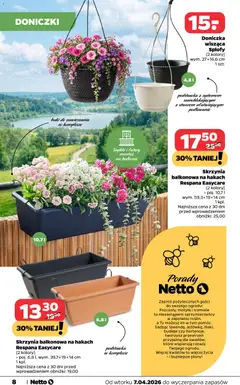 Pogląd oferty "Netto gazetka - Dom i ogród" - ważna od 07.04.2026 | Strona: 8 | Produkty: Doniczka, Doniczki
