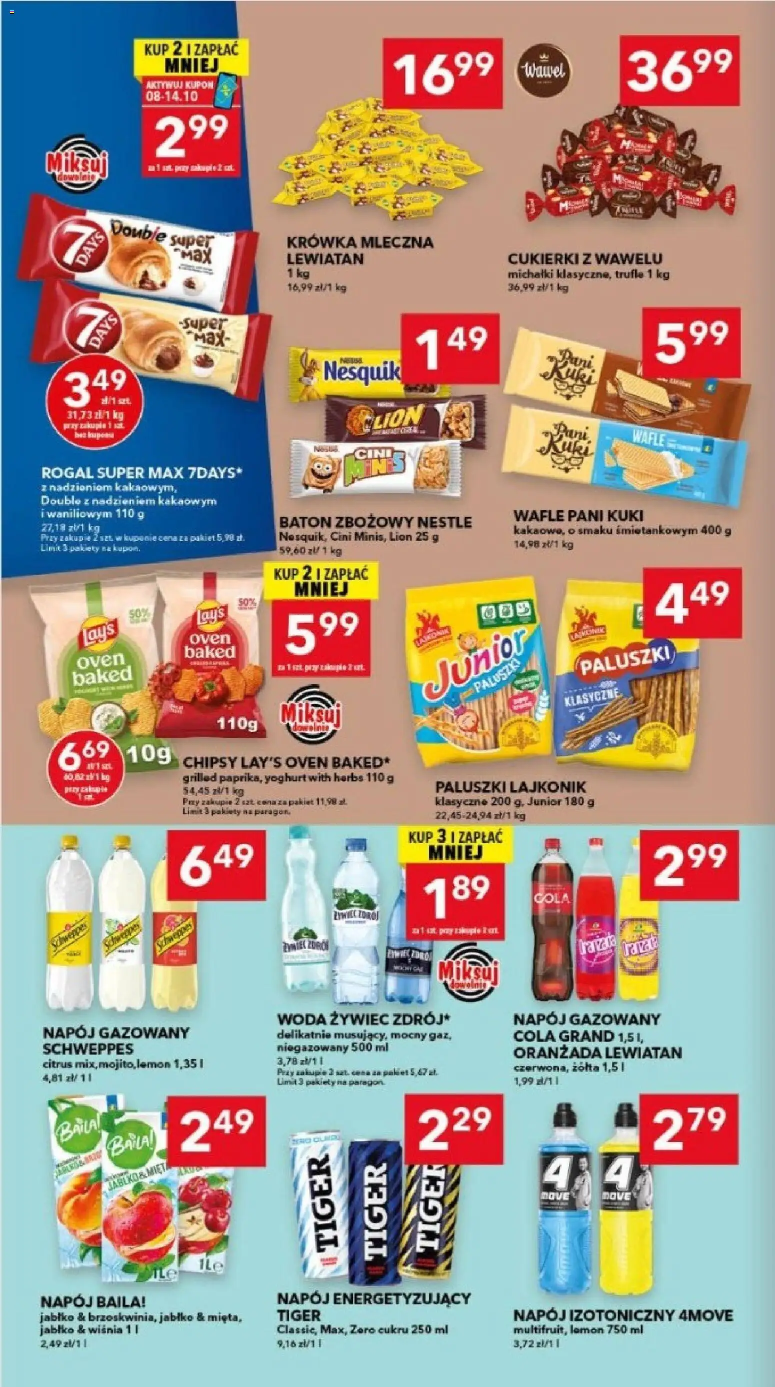 Lewiatan gazetka - Ostrów Wielkopolski od 08.10.2026 | Strona: 6 | Produkty: Oranżada, Chipsy, Baton, Cukierki