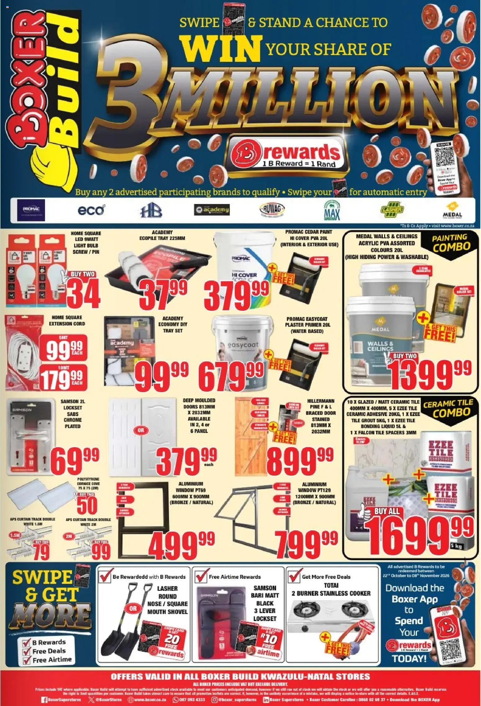New Boxer catalogue – valid from 08/10/2026 | Page: 2 | Products: Primer, Tile grout, Paint, Plaster primer