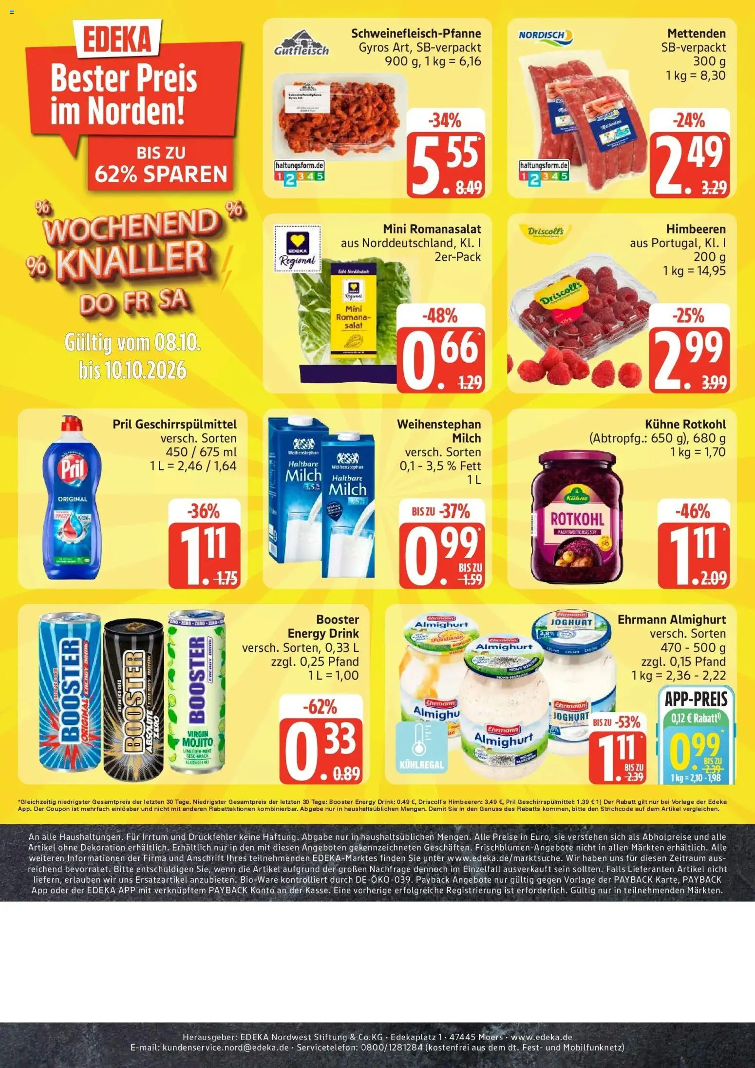 Edeka Prospekt Husum (ab 05.10.2026) » Angebote Online | Seite: 28 | Produkte: Ehrmann almighurt, Energy, Rotkohl, Pril