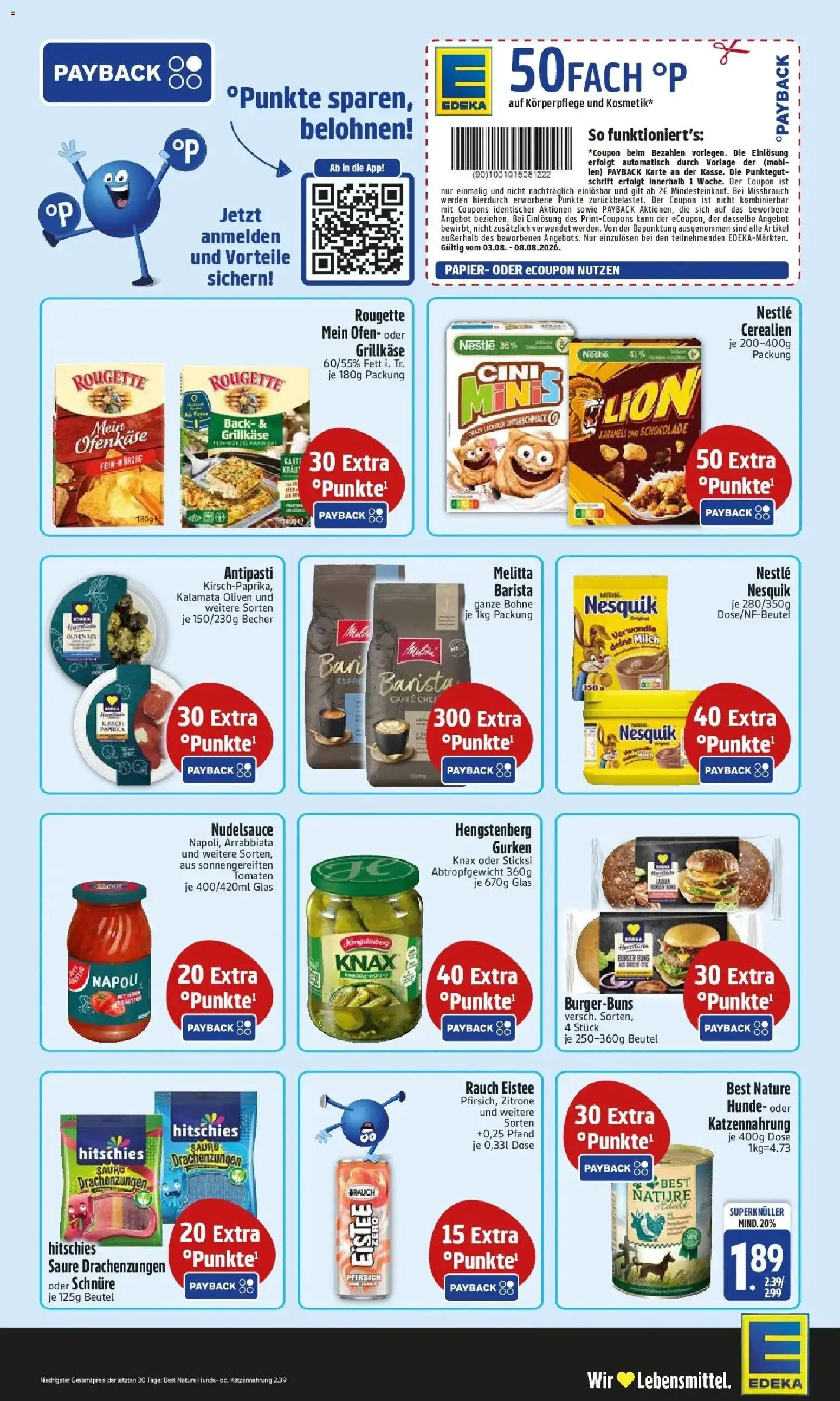 Edeka Prospekt Pfaffenhofen/Ilm (ab 03.08.2026) » Angebote Online | Seite: 2 | Produkte: Milch, Schokolade, Zitrone, Gurken