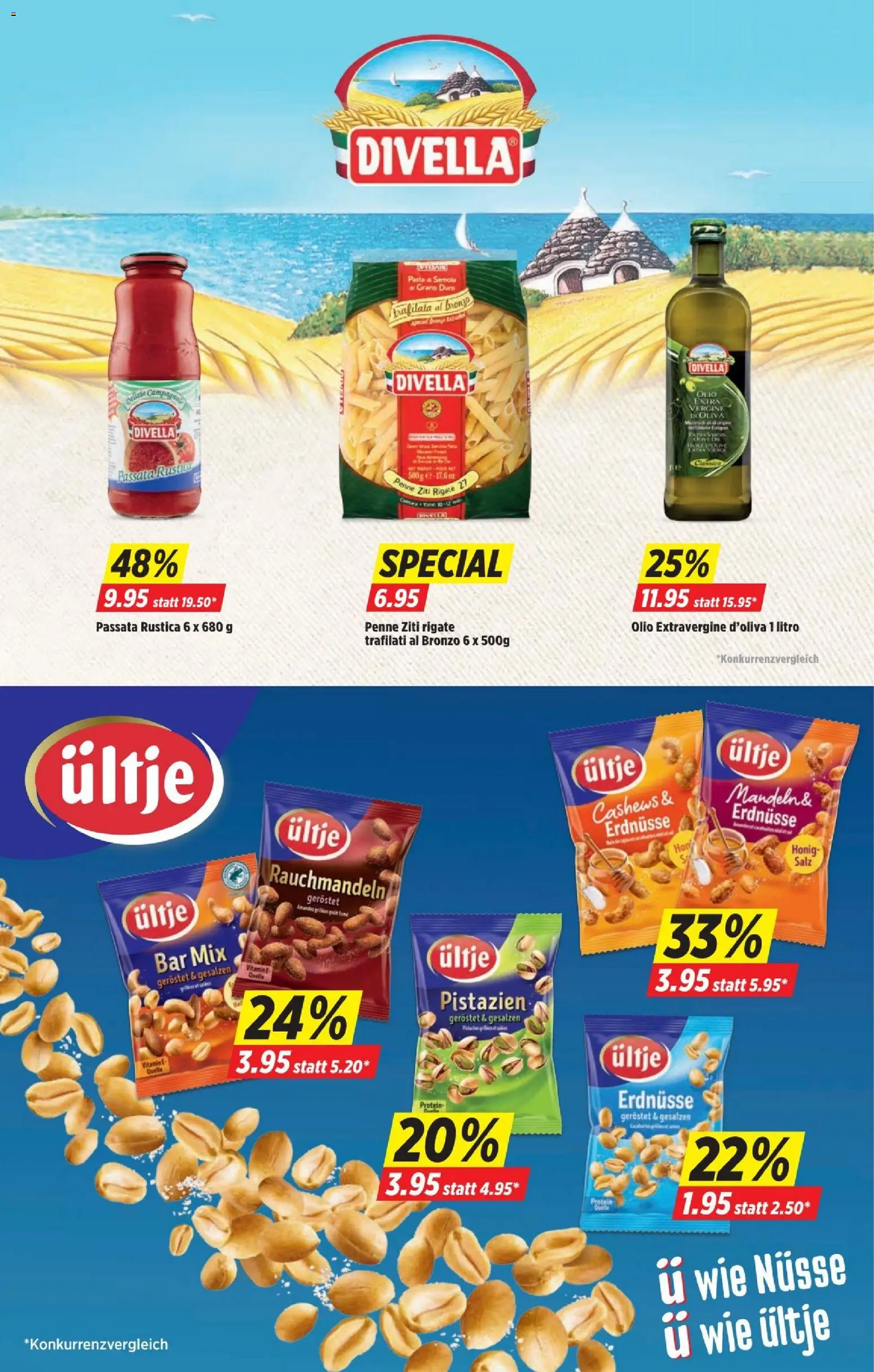 Denner aktionen – gültig ab 16.04.2026 | Seite: 10 | Produkte: Erdnüsse, Pasta, Nüsse, Salz