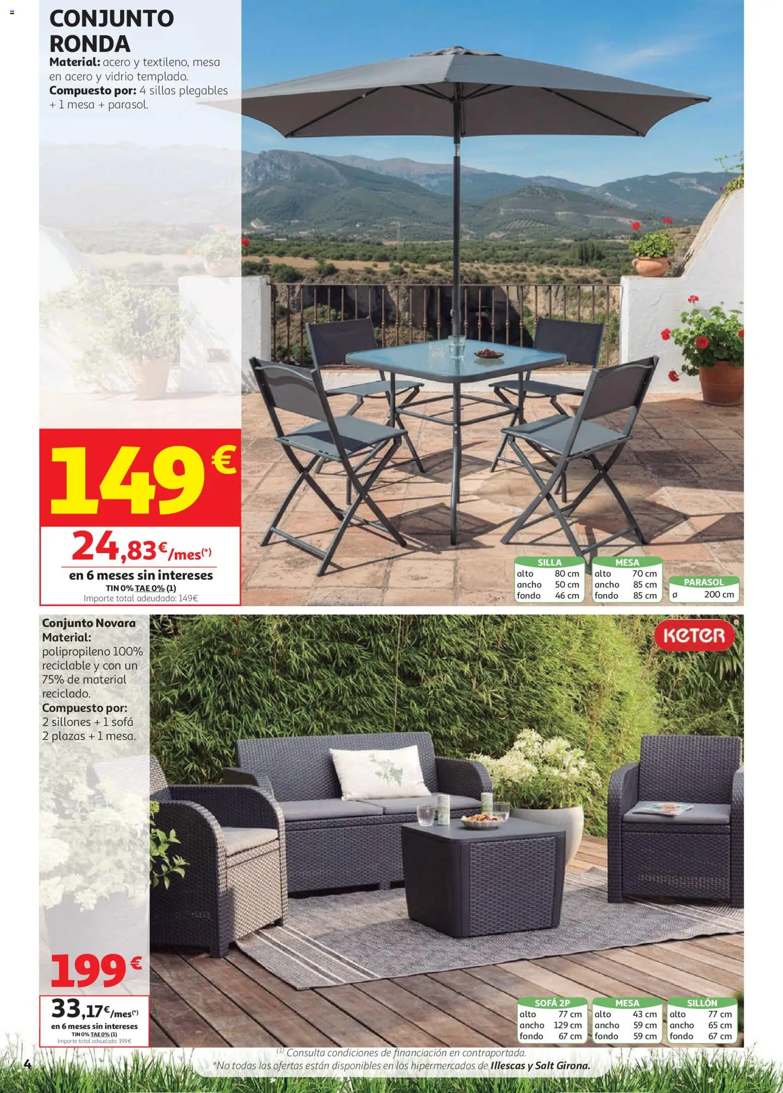 Alcampo Aire Libre HP │ válido desde el 05.05.2026 | Página: 4 | Productos: Sofá, Sillón, Mesa, Silla