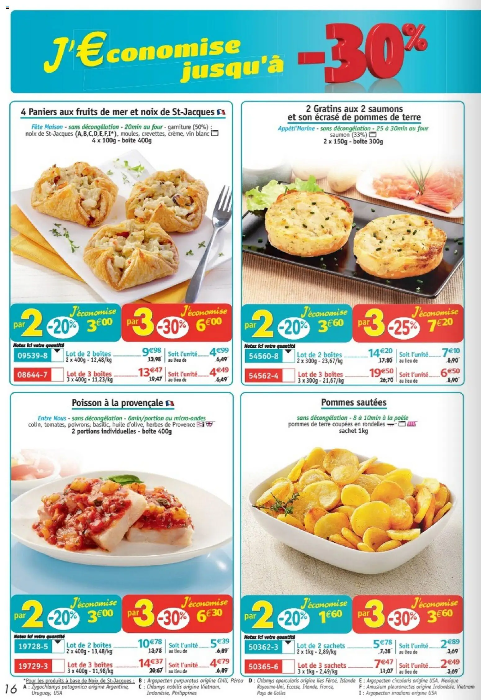 {H1} | Page: 16 | Produits: Base, Saumon, Noix, Pommes de terre
